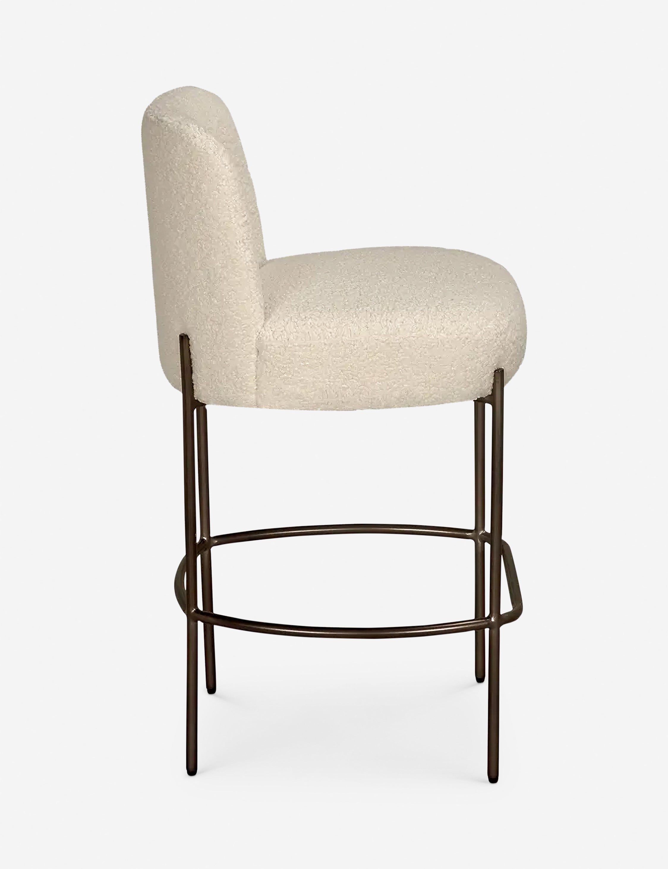 Lulu and Georgia Fabron Counter Stool – Cream - view 3