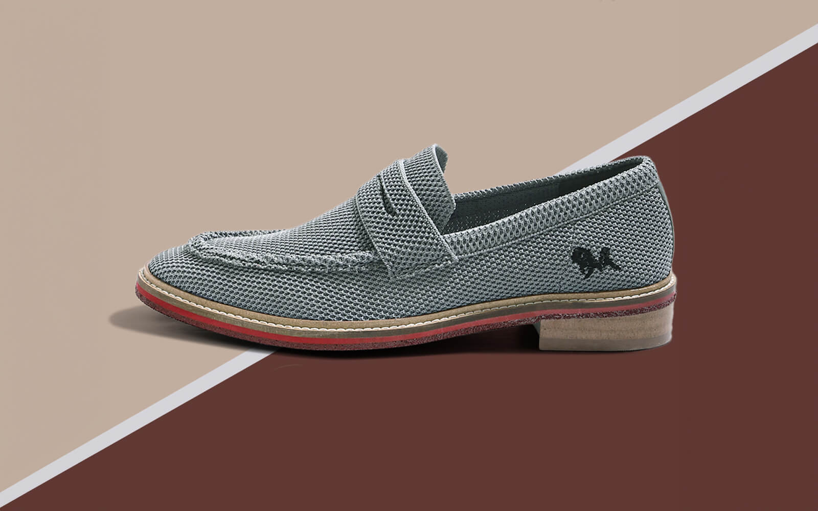 Neeman's Block Heel Loafers : Grey - view 2