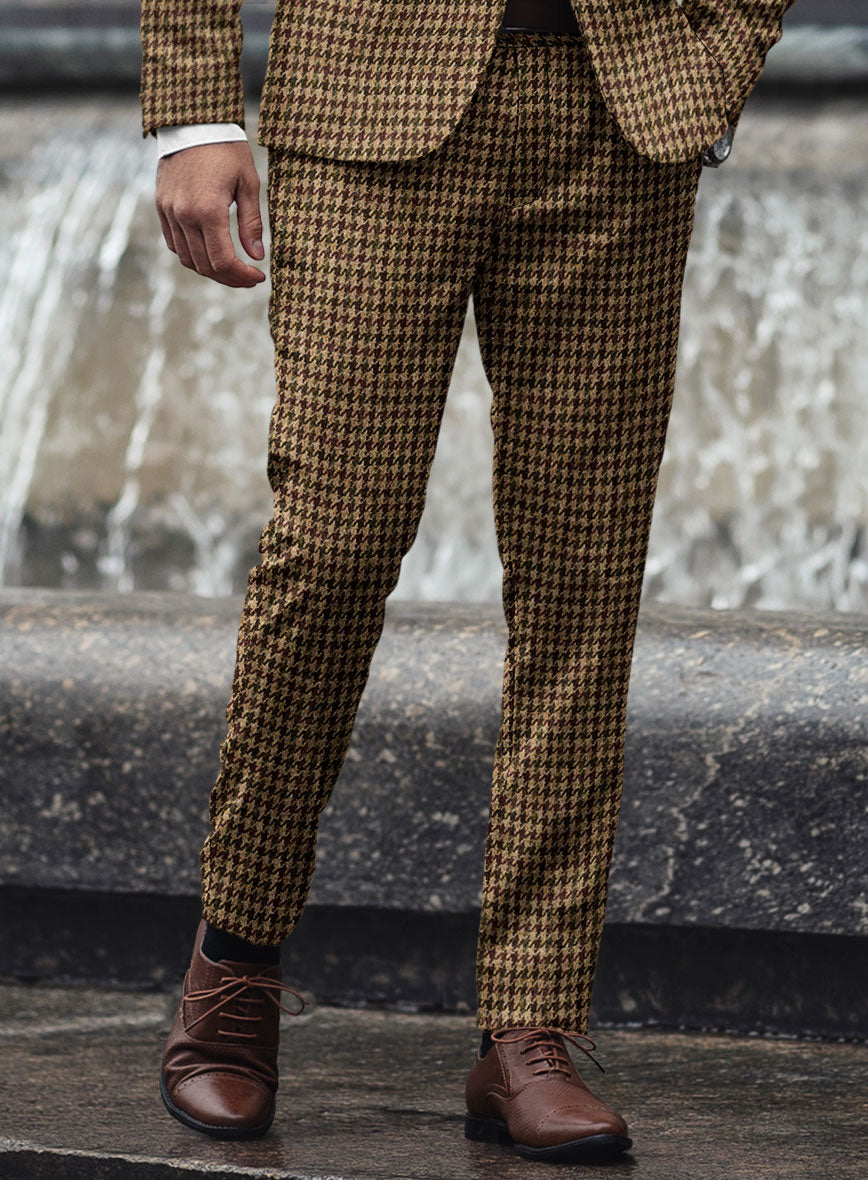 StudioSuits Harris Tweed Russet Houndstooth Pants - view 2