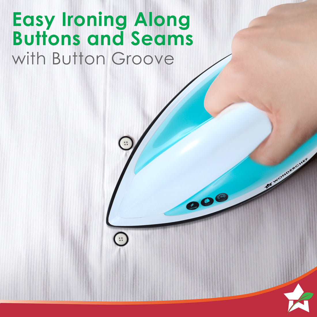 Wonderchef Dry Iron Cruze | 1000W | Quick Heating - view 7