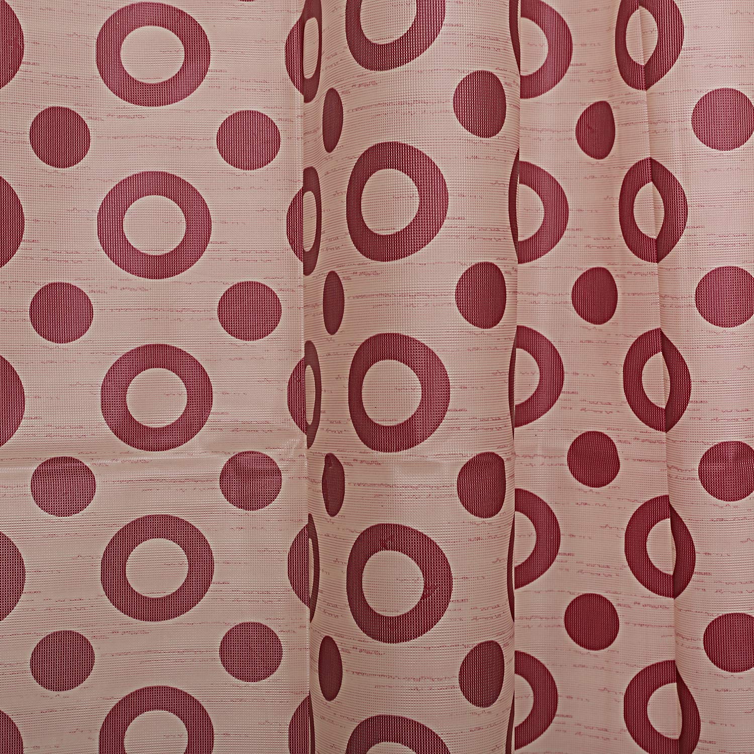 Kuber Industries CTKTC33751 Circle Design Waterproof PVC Shower Curtain with 8 Hooks (Pink, 54 inch x 84 inch) - view 4