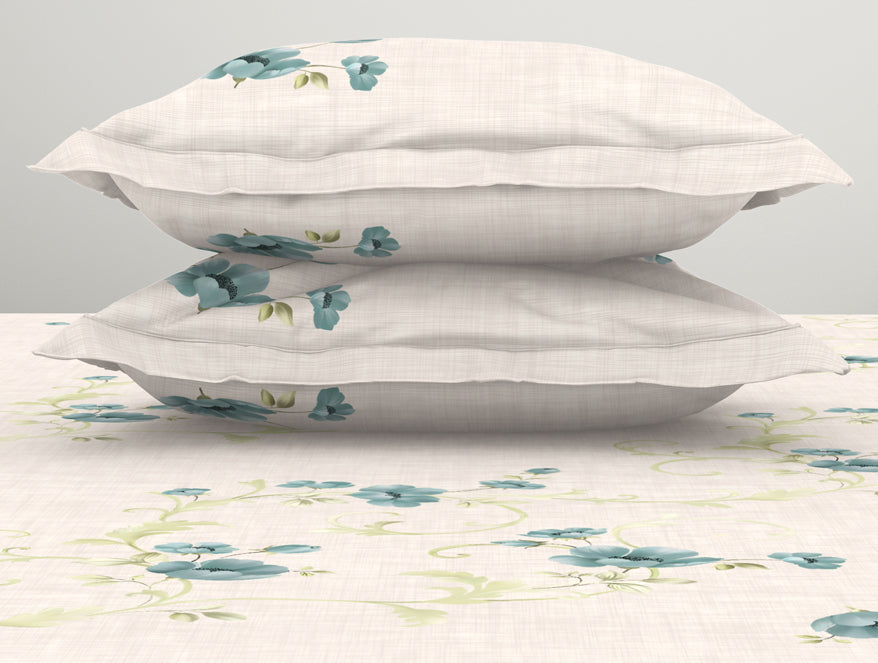 Spaces India Floral Blush 100% Cotton King Size Bedsheet Organic Cotton - By Spaces - view 6