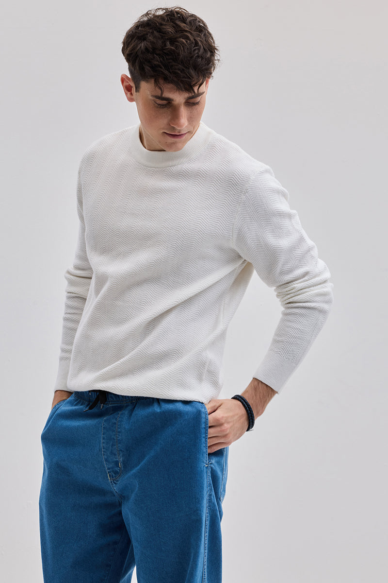 SNITCH White Knitted Sweater - view 6