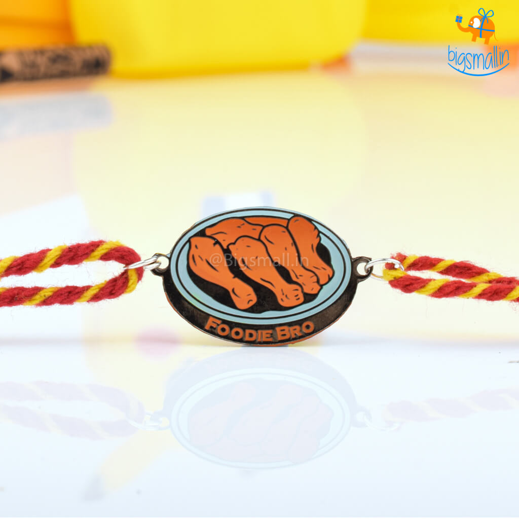 Bigsmall_piu Foodie Bro Metallic Rakhi