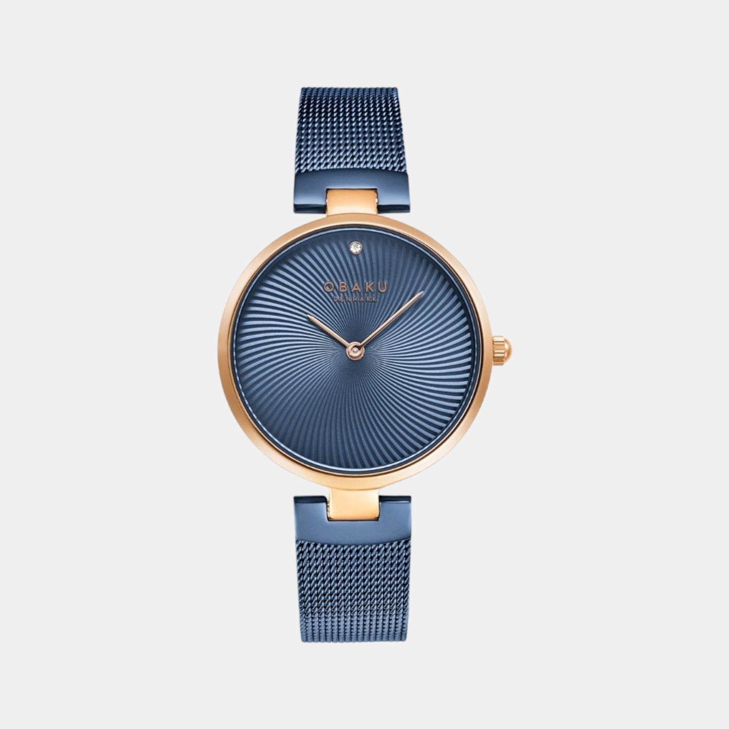 Obaku Diamant Women Quartz Blue Dial Analog Stainless Steel Watch V256LXVLML