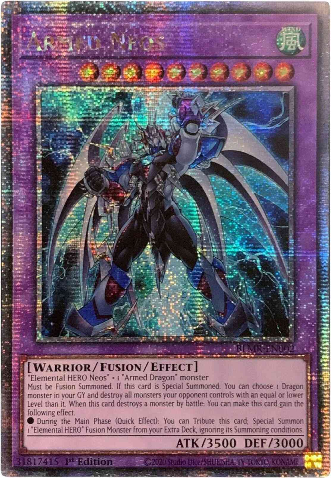 Yu-Gi-Oh! Armed Neos - BLMR-EN002 - Quarter Century Secret Rare - 1st Edition