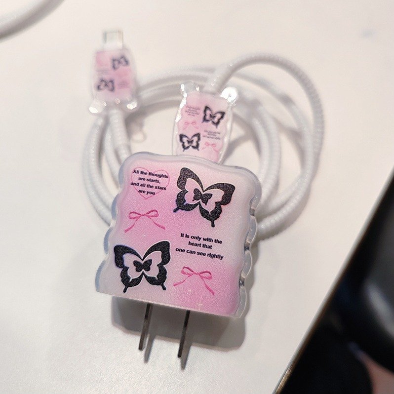 Peeperly Elegant Butterfly Bliss Charger Protector Kit - view 2