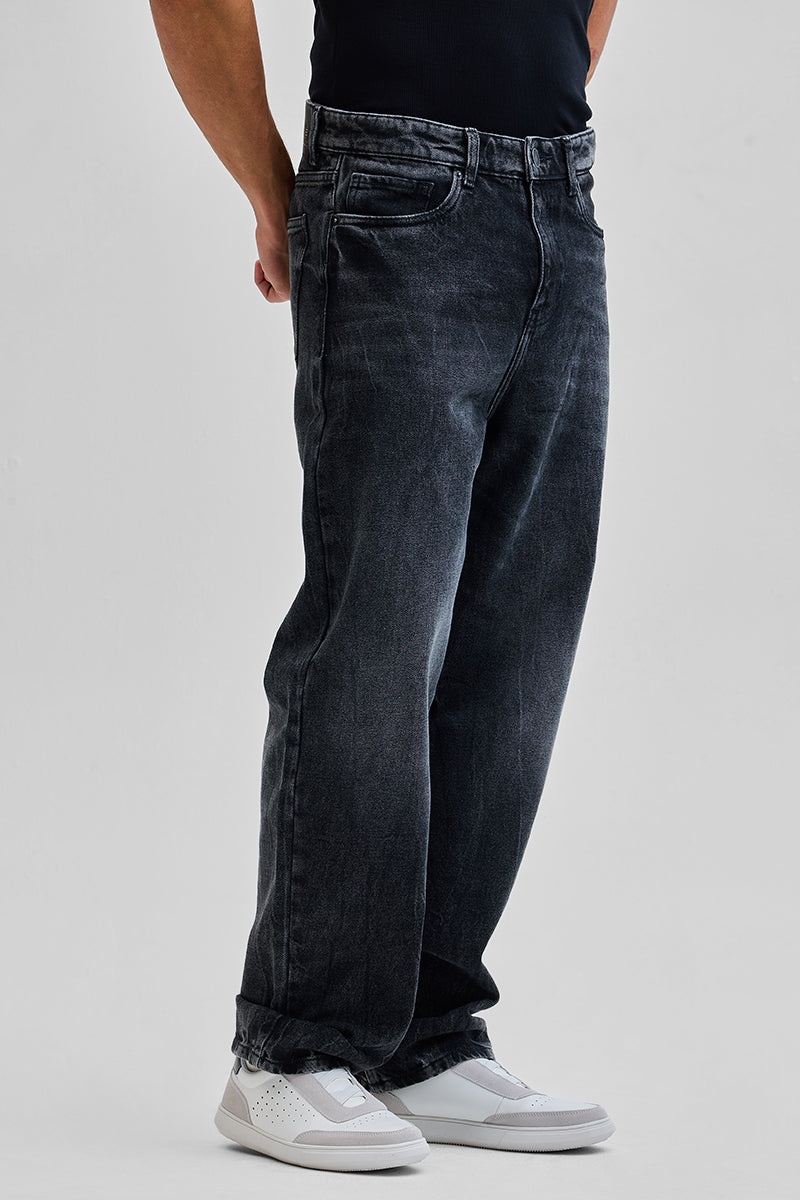 SNITCH Charcoal Grey Loose Fit Jeans - view 5