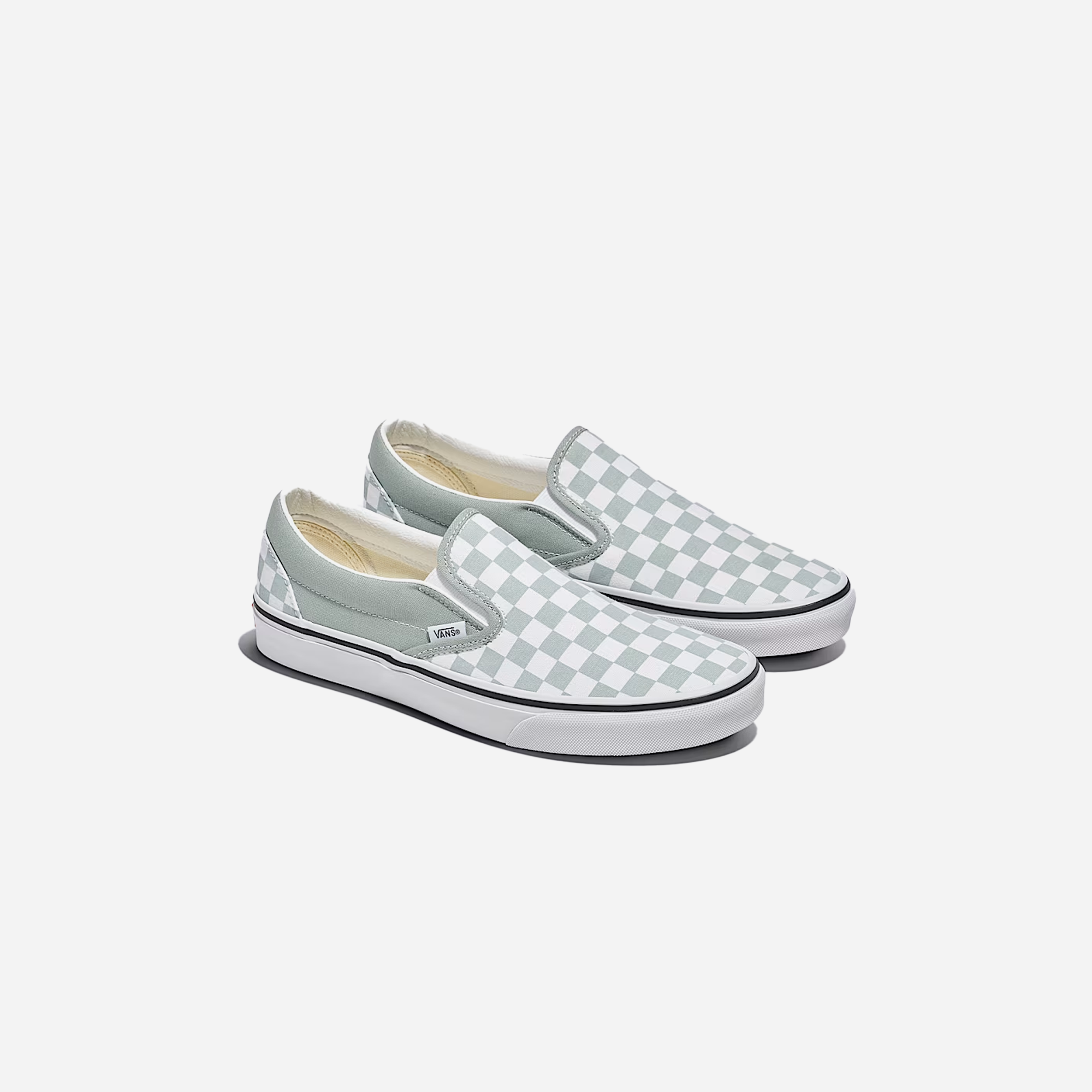 Vans Classic Slip-On Checkerboard Shoe Pure Grey / White - view 2