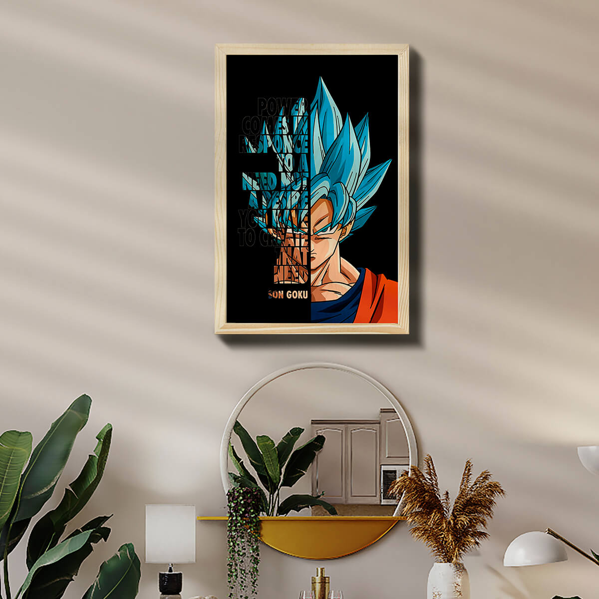 Bigsmall_cc Son Goku Wooden Wall Art - view 5