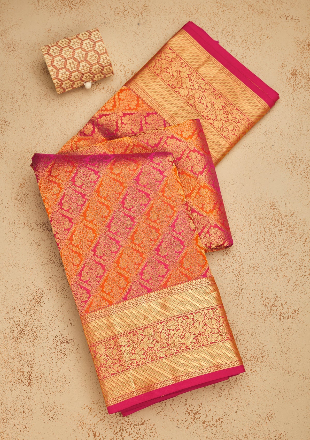 Koskii Maroon Zariwork Pure Silk Saree – Women's