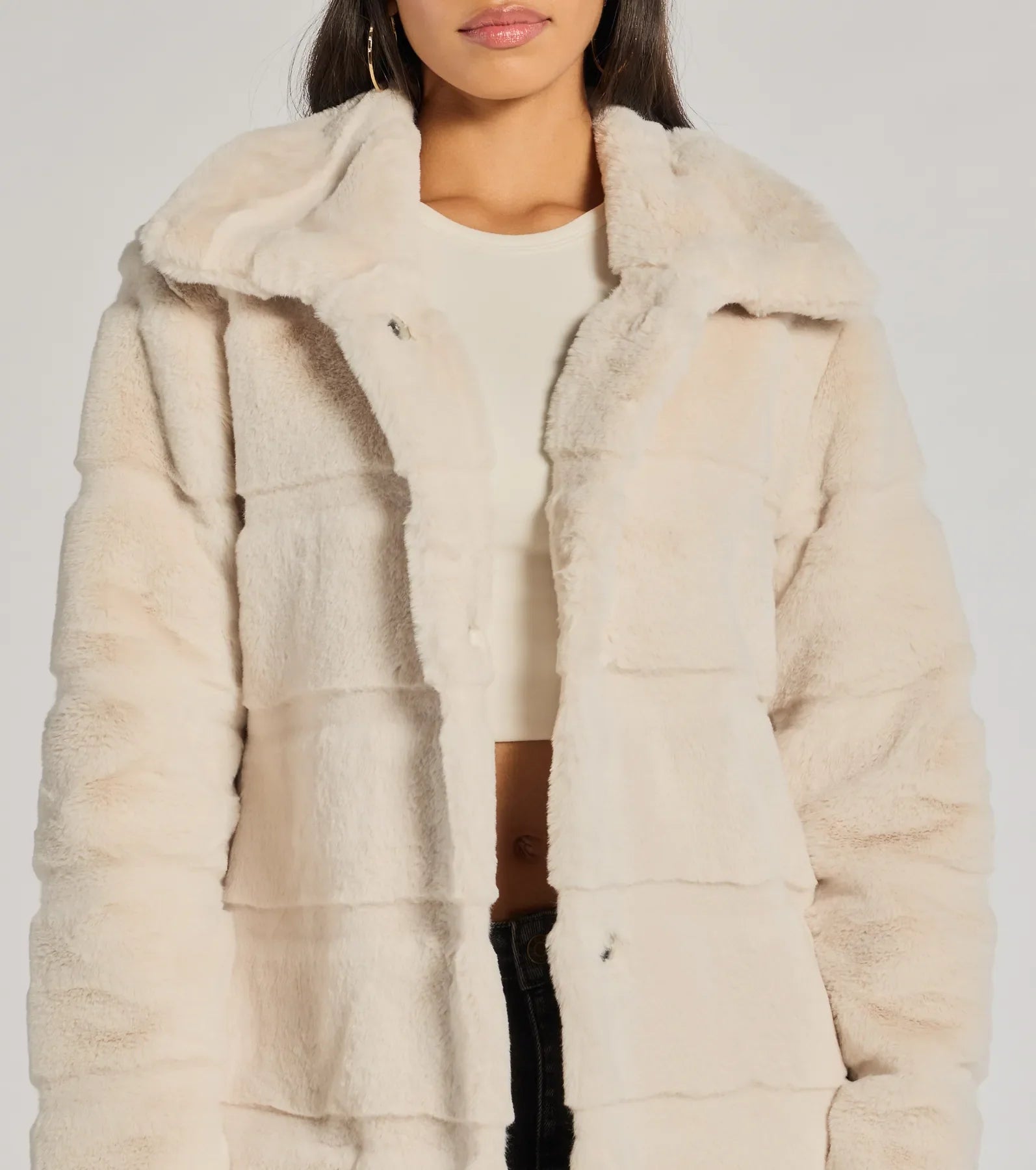 Windsor Timeless Glam Faux Fur Trench Coat - view 3