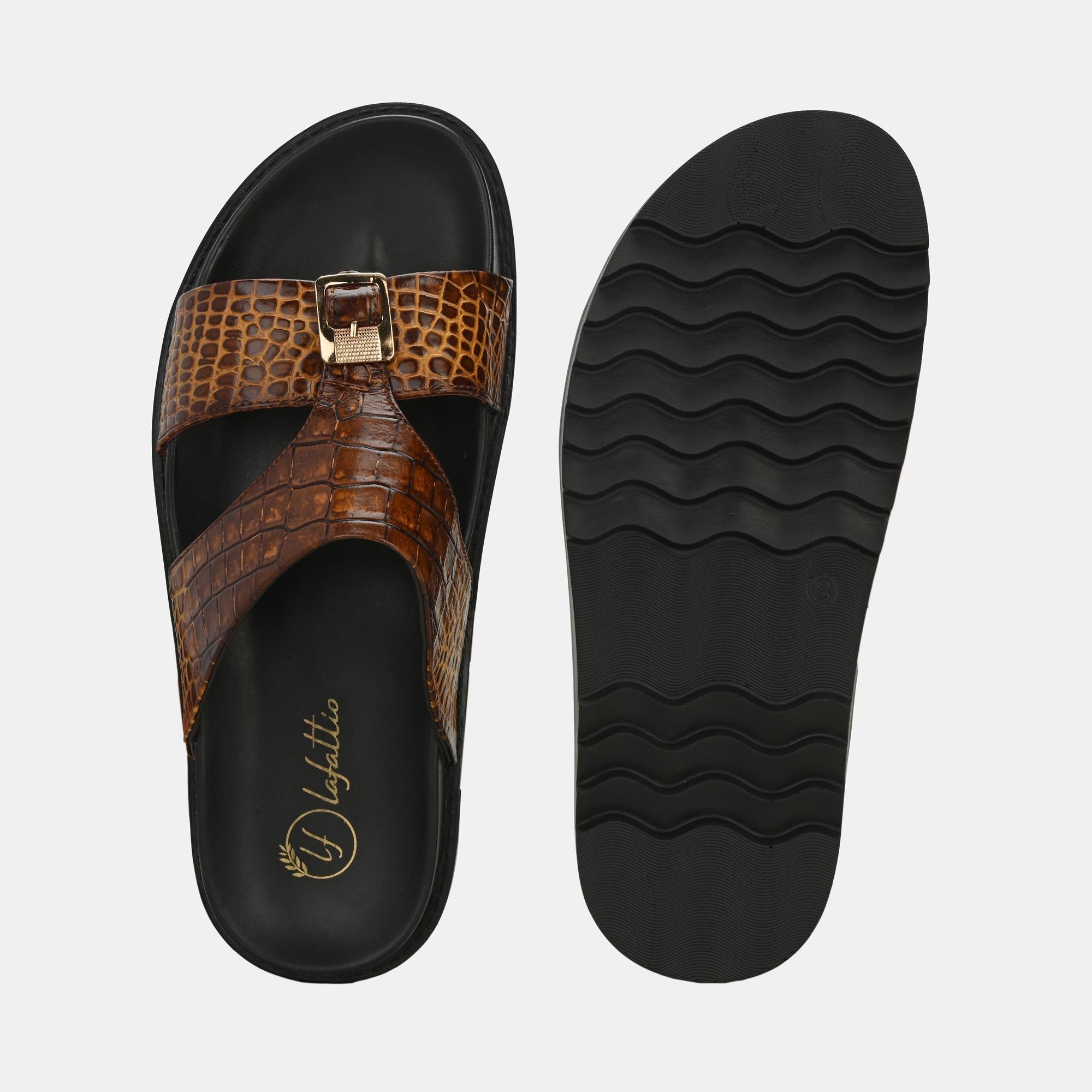 Tan Arba Slippers By Lafattio - view 6