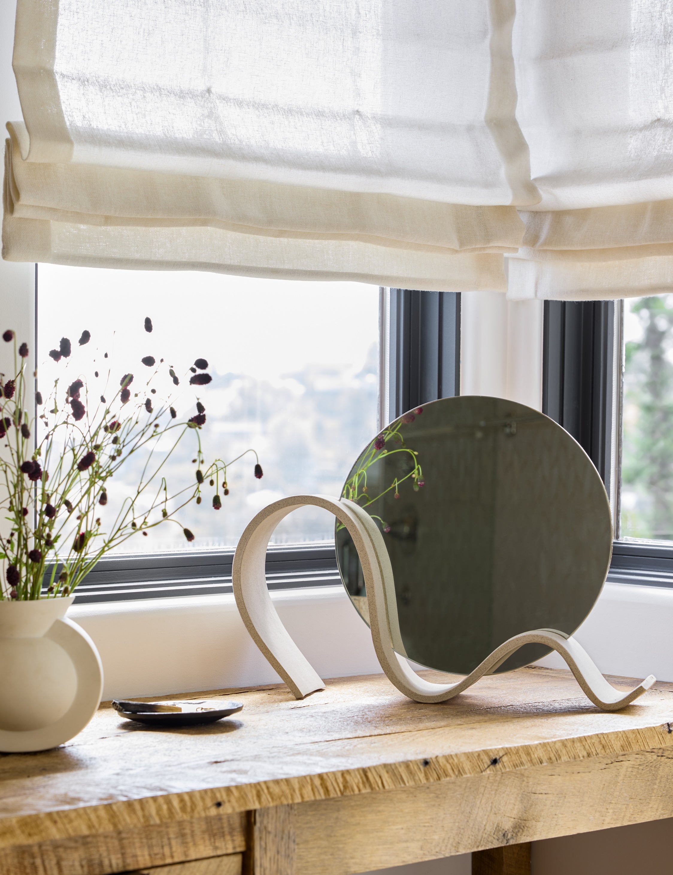 Lulu and Georgia Wavee Table Mirror by SIN Ceramics - view 2