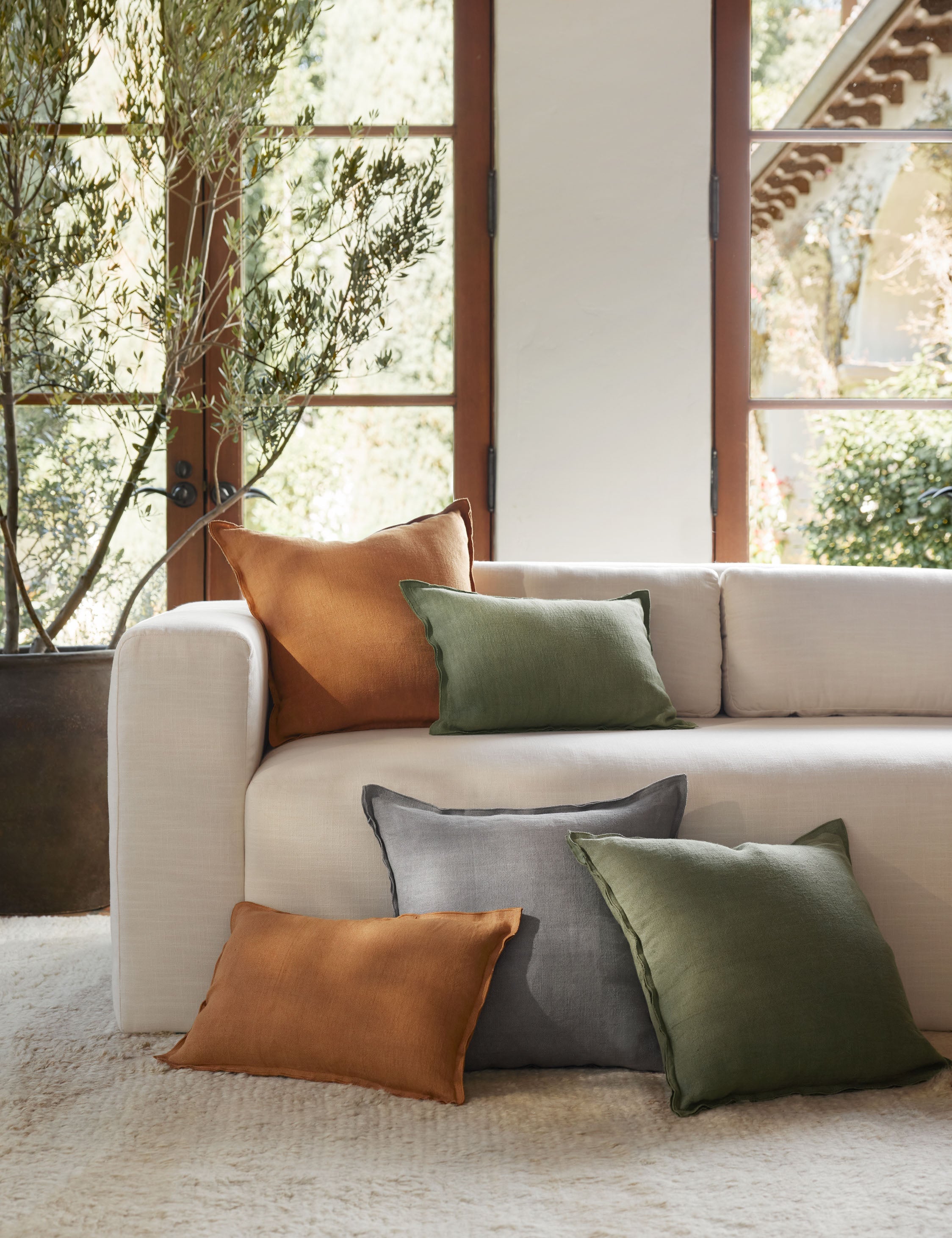 Lulu and Georgia Arlo Linen Pillow - view 127