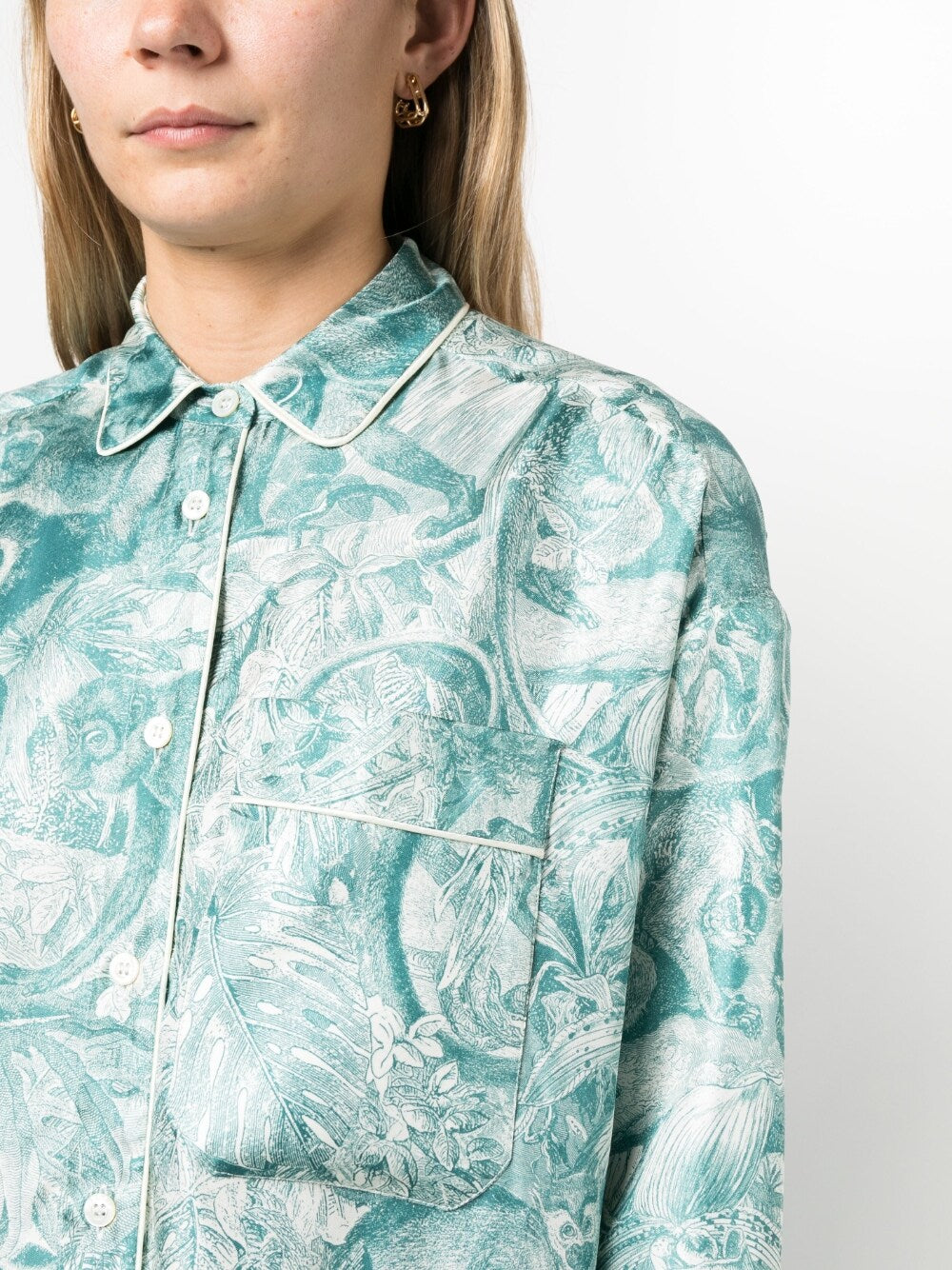 F.R.S . Printed silk shirt dress – Silk 100% - view 5