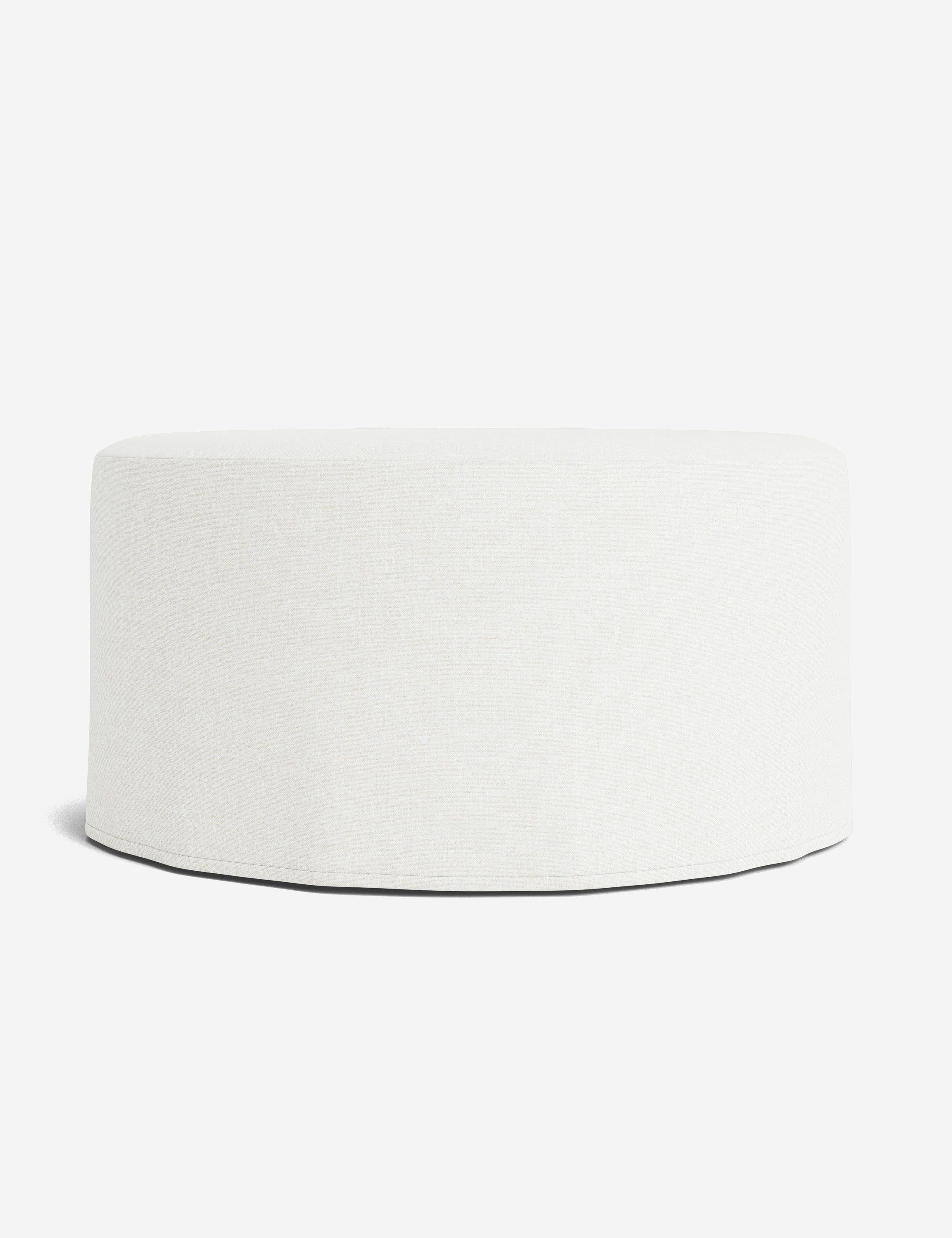 Lulu and Georgia Portola Slipcover Round Ottoman - view 10