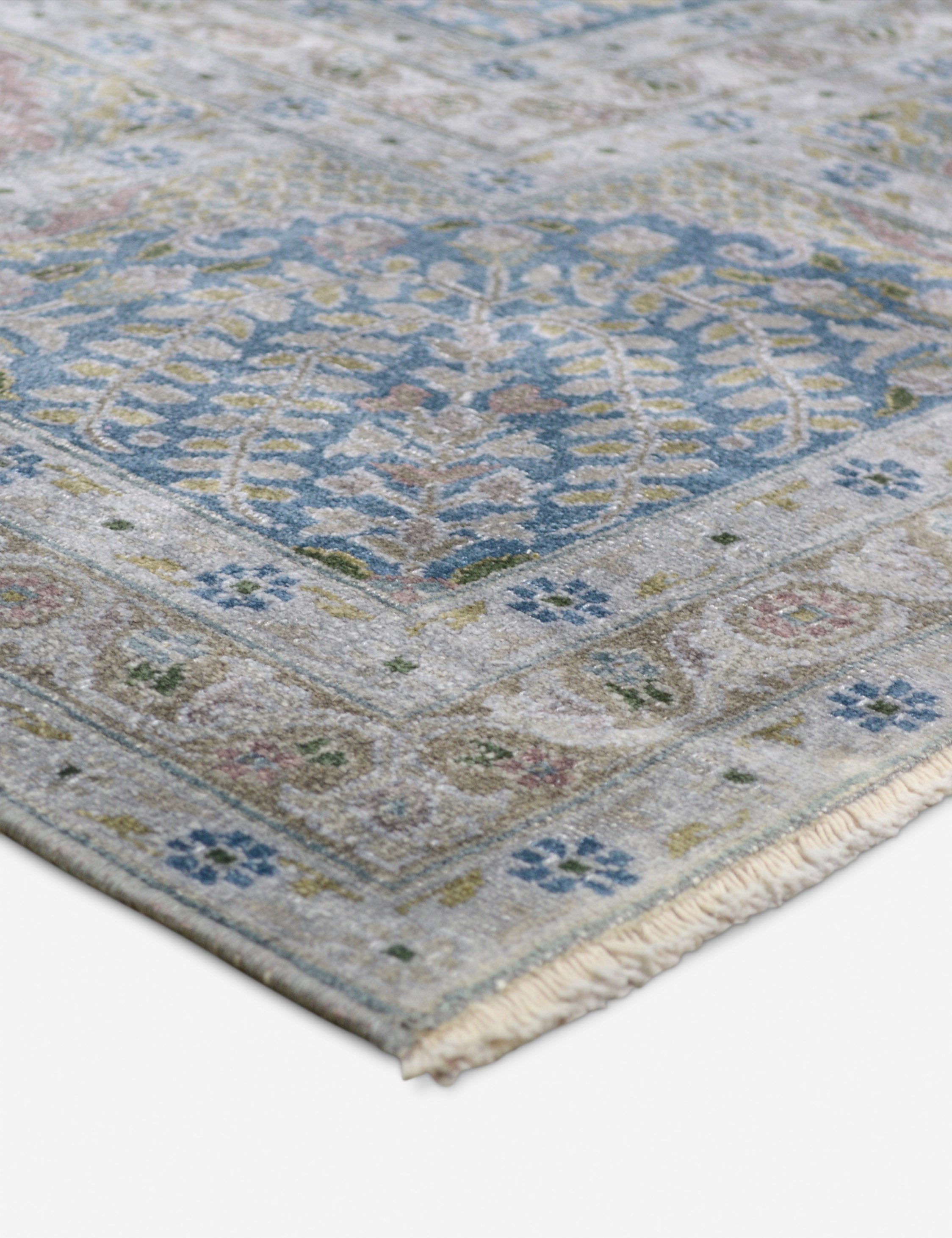 Lulu and Georgia Vintage Turkish Hand-Knotted Wool Rug No. 411, 7'10" x 11' - view 2