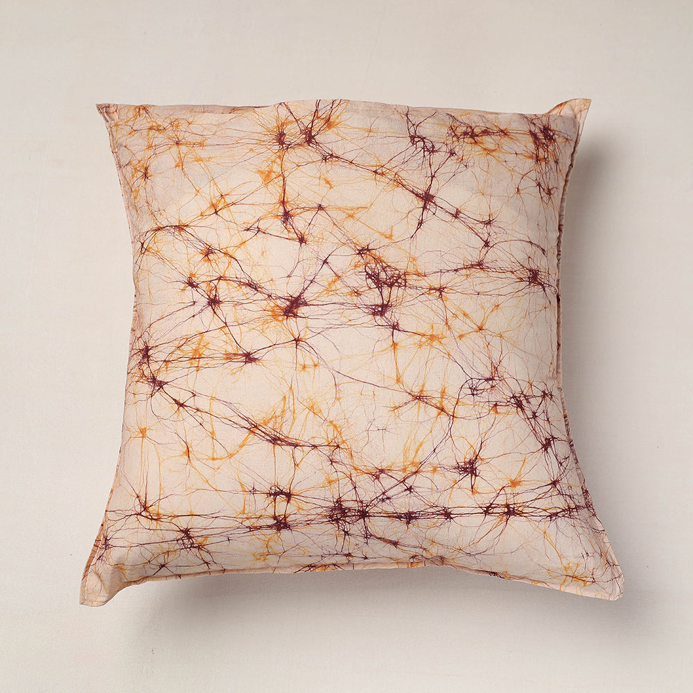 KACHCHH JI CHHAAP Beige - Hand Batik Printed Pure Cotton Cushion Cover (18 x 18 in) - view 3