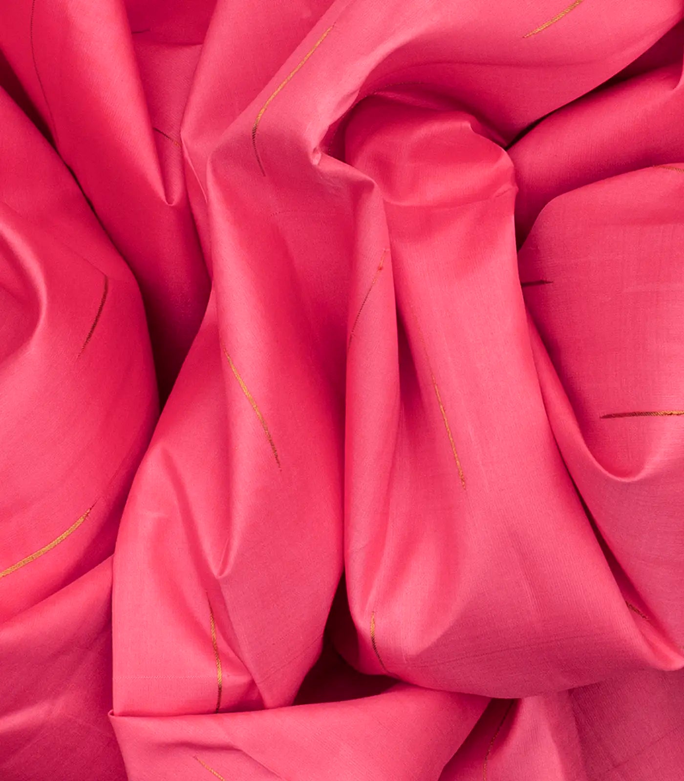 RmKV Dark Peach Handloom Kanchipuram Silk Saree With Raindrop Buttas-Dark Peach - view 3