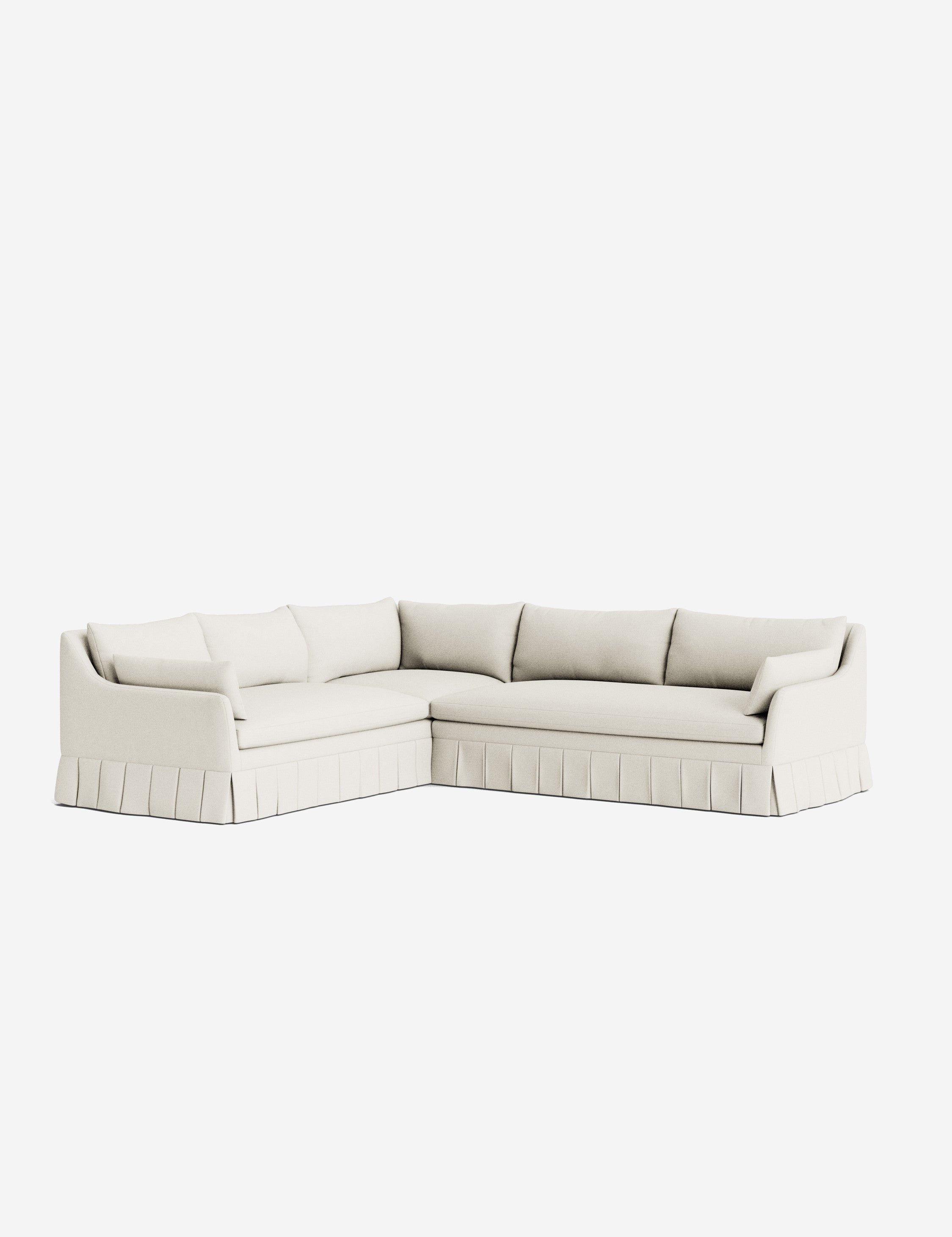 Lulu and Georgia Portola Luxe Depth Pleated Corner Sectional Sofa - view 71