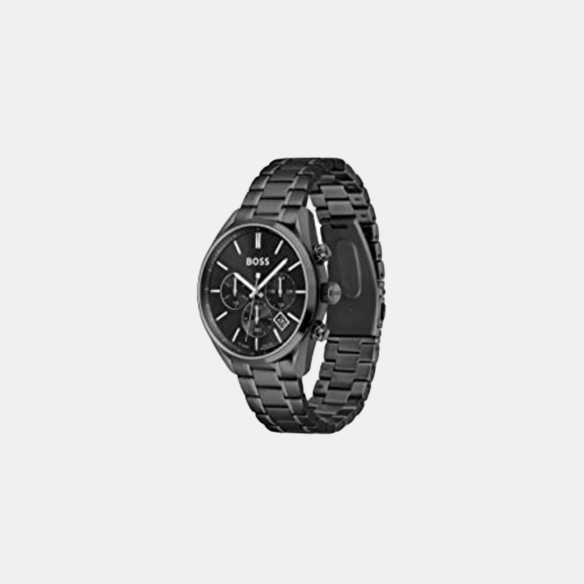 Boss Champion Men Quartz Black Dial Chronograph Stainless Steel Watch 1513960 - view 2