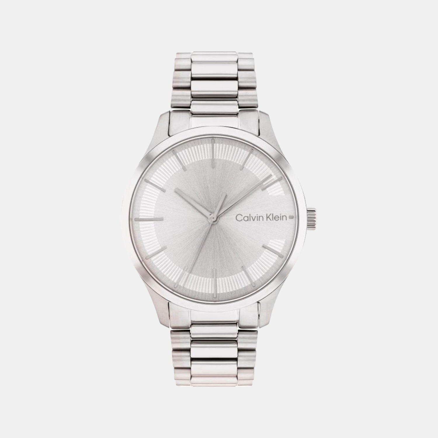 Calvin Klein Ck Iconic Unisex Quartz Silver Dial Analog Stainless Steel Watch 25200041
