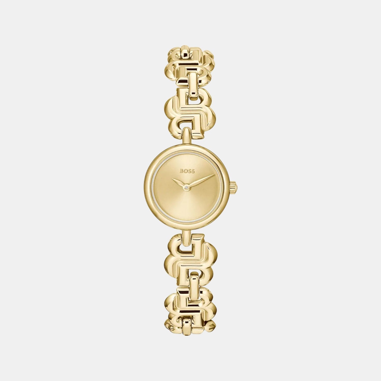 Boss Double B Dressy Women Quartz Thin Gold Dial Analog Stainless Steel Watch 1502794