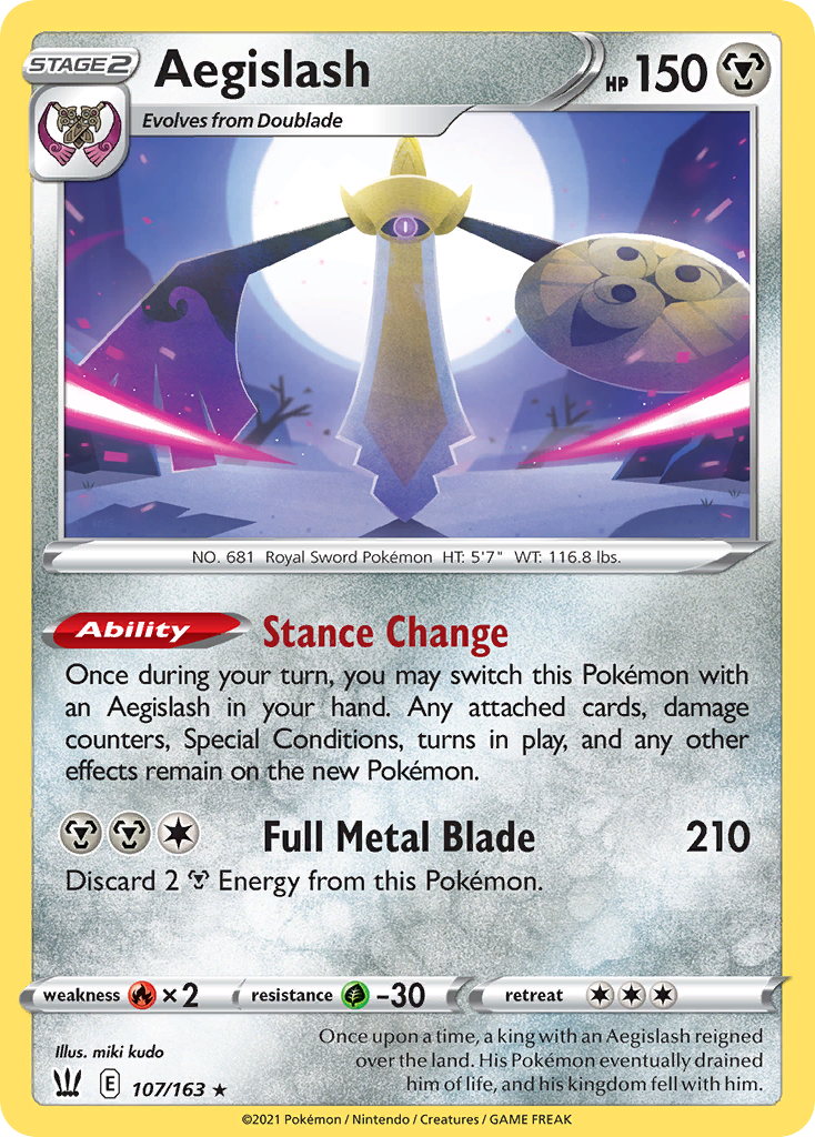 Rare holo swsh5-107 – Pokémon Aegislash - 107/163 - Rare Holo [swsh5-107] [Reverse Holo] - Aegislash - 107/163 - Rare Holo