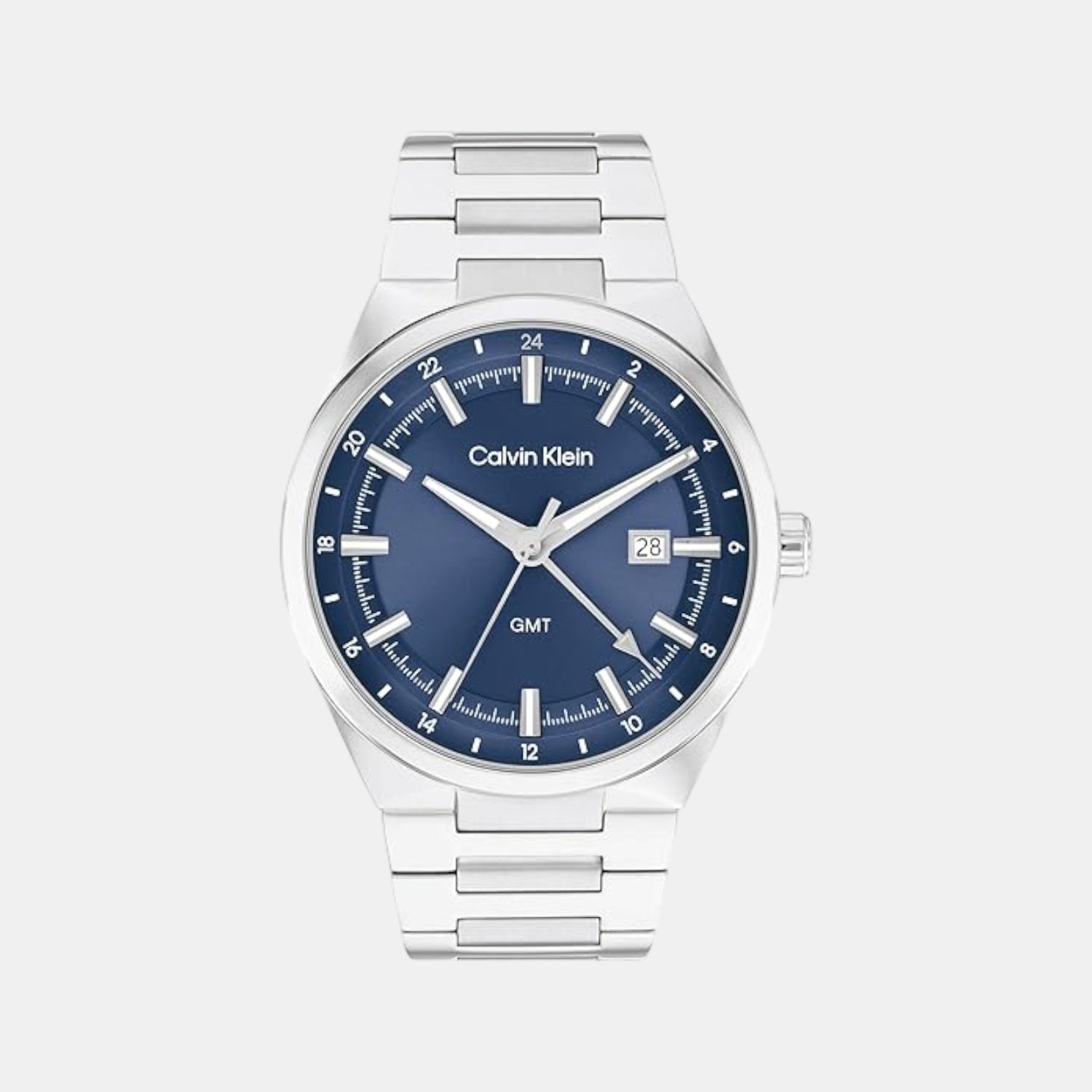 Calvin Klein Distinguish Men Quartz Blue Dial Analog Stainless Steel Watch 25200488