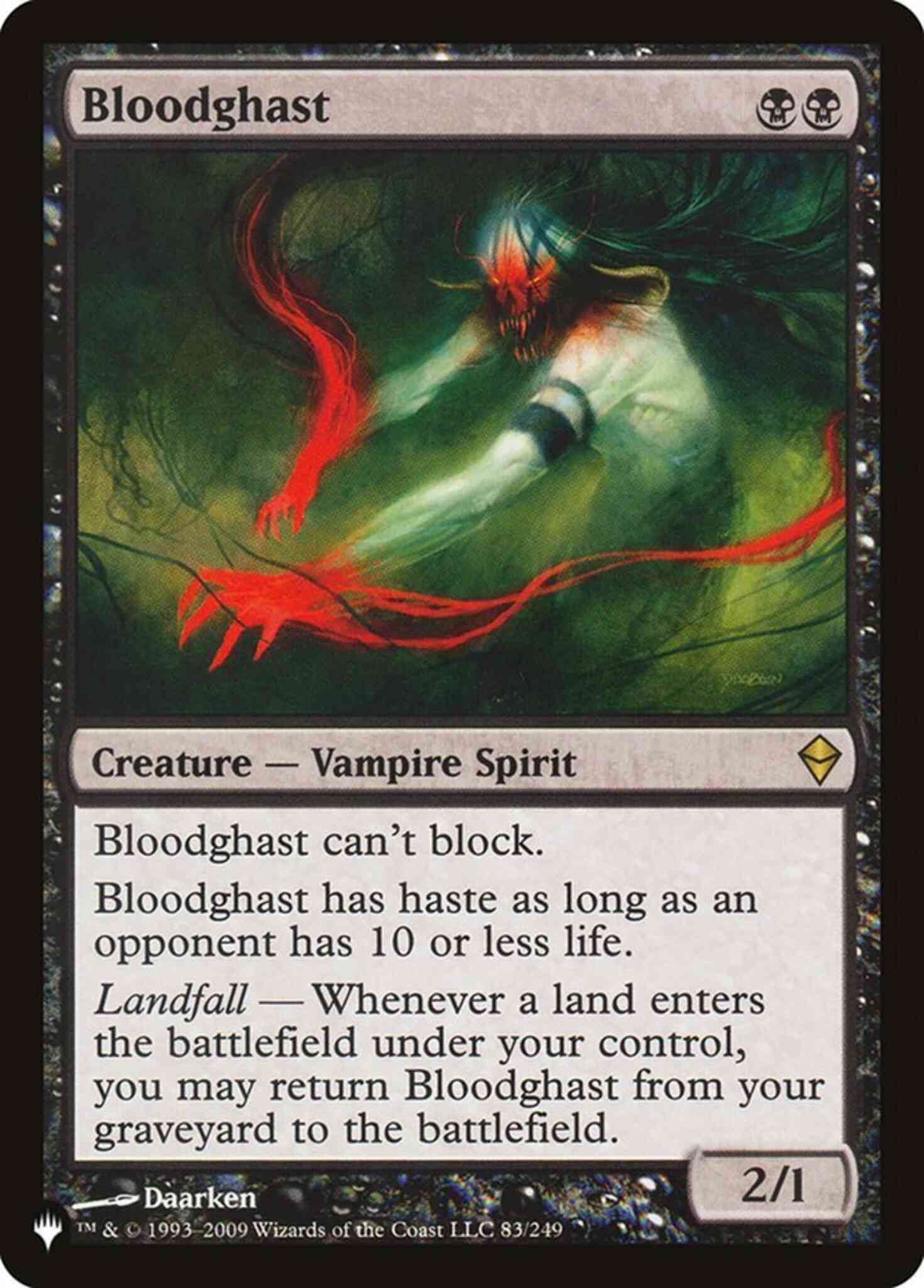 Zen-83 the list – Magic Bloodghast [ZEN-83] [The List] [Non-Foil]
