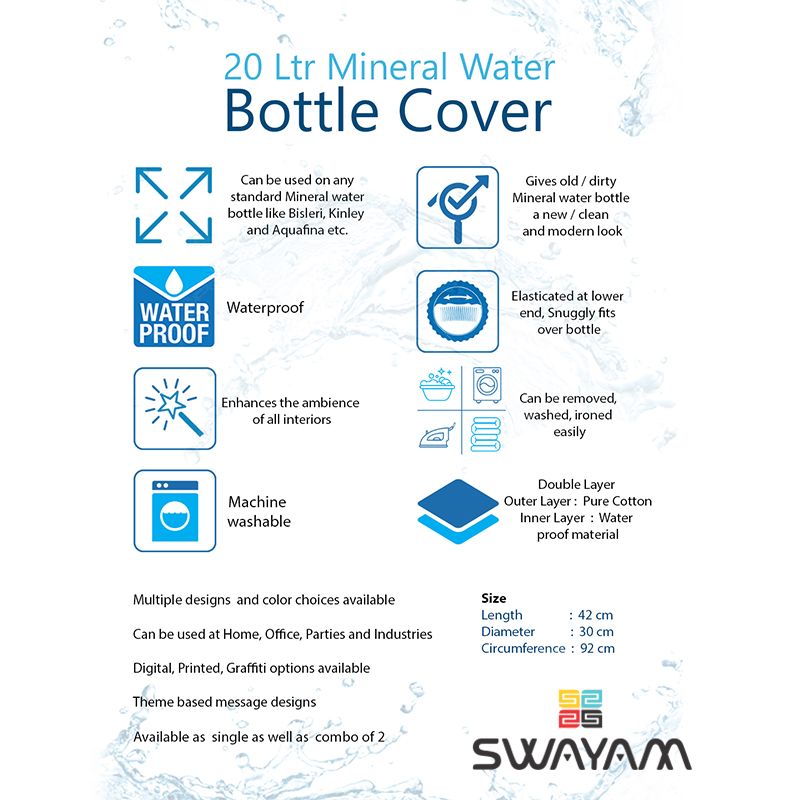 Swayam India Deluxe Drop Water Bottle Cover-BTL-5882 - view 4