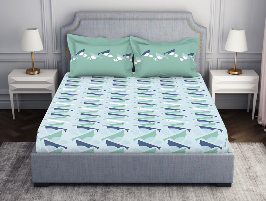 Spaces India Youthopia Floral 100% Cotton Double Bedsheet - Essentials by Spaces