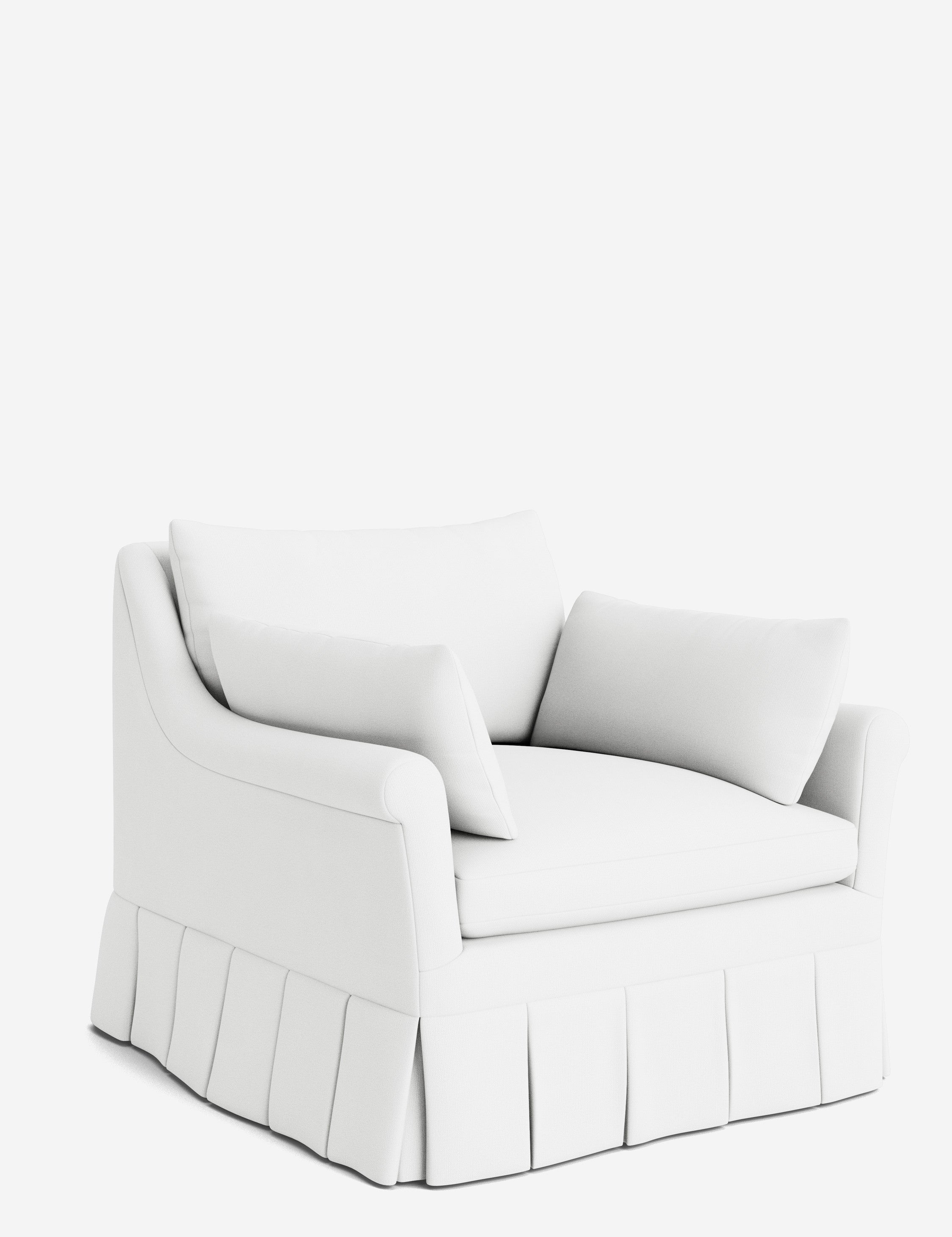 Lulu and Georgia Portola Rolled Arm Luxe Depth Pleated Chair - view 143