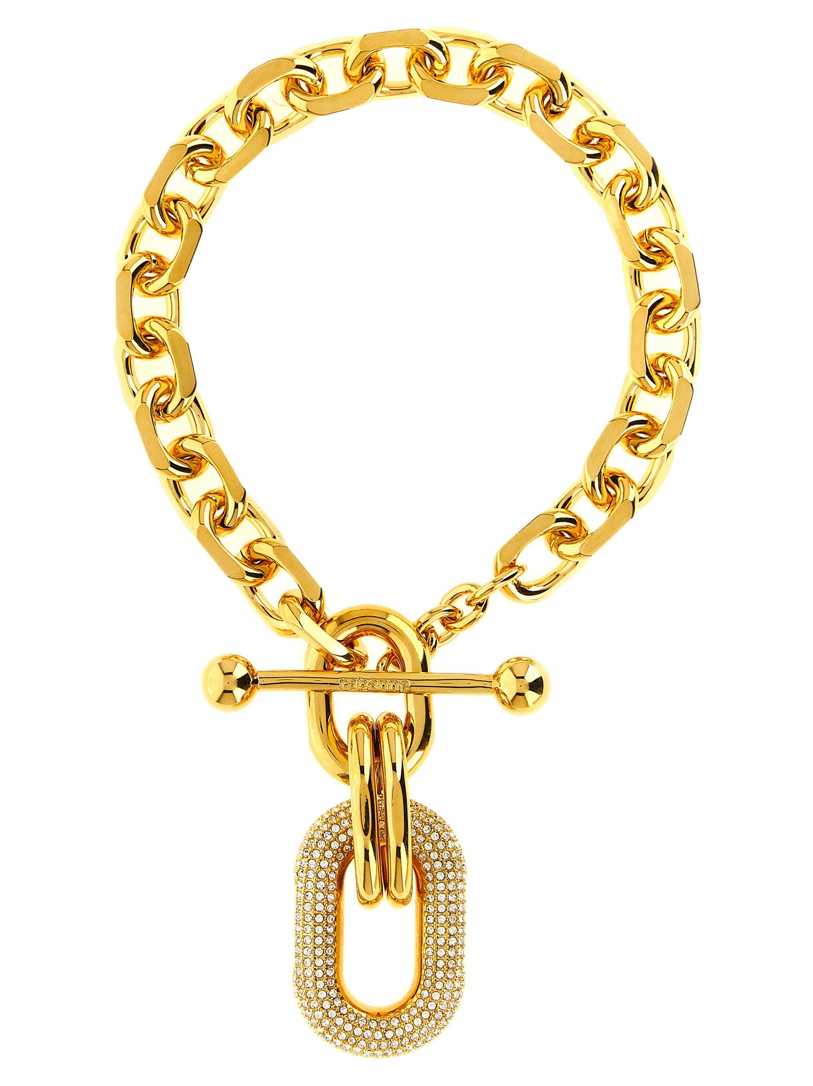 Paco Rabanne Necklace With Crystal Pendant – 100% brass
