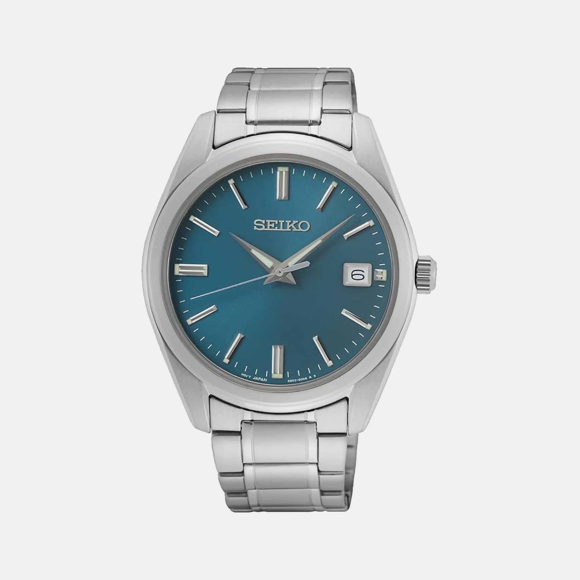 Seiko Dress Men Quartz Blue Dial Analog Stainless Steel Watch SUR525P1