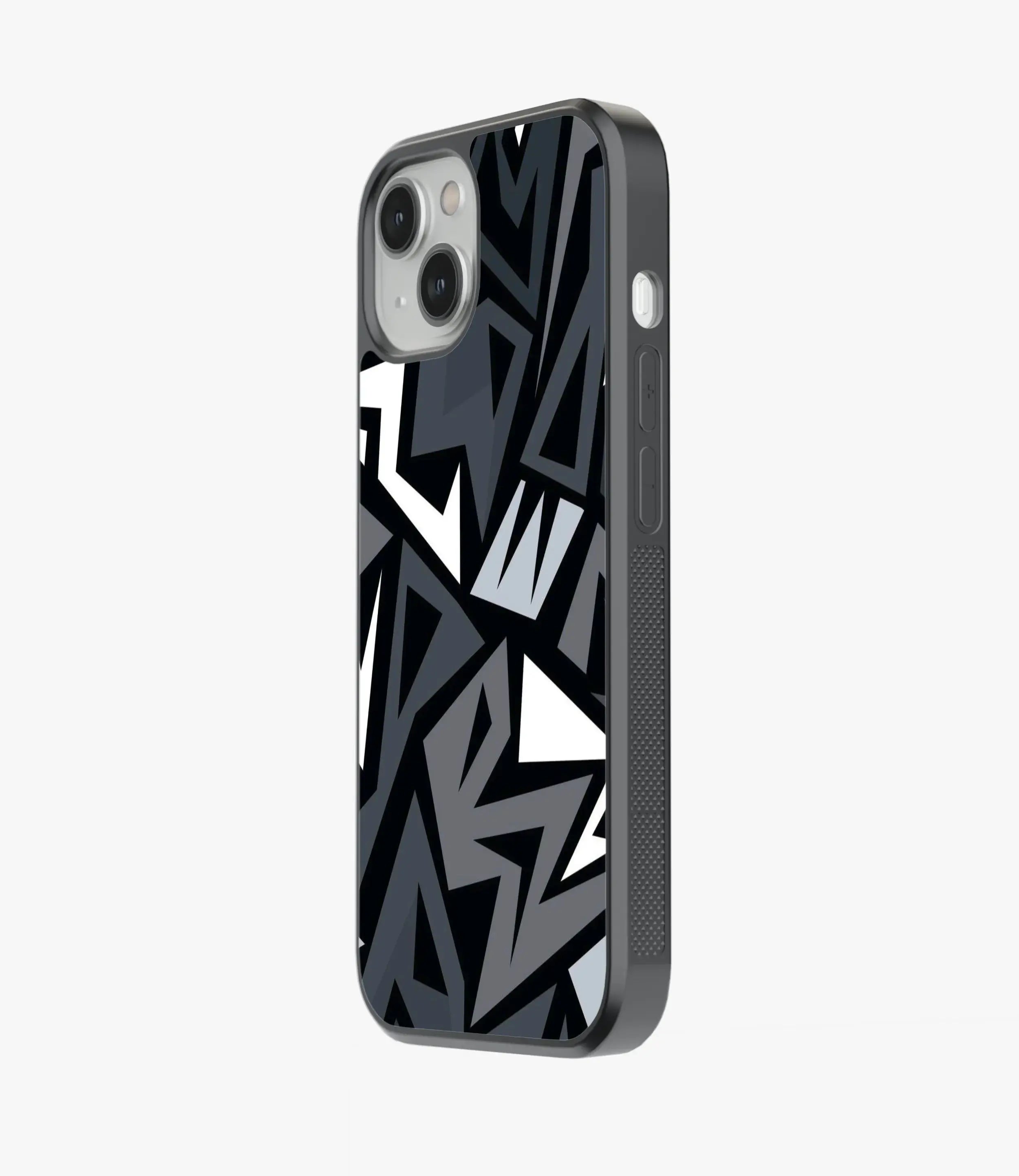 The Case Company Abstract Black/Grey Geometric Pattern Glass Case - view 4