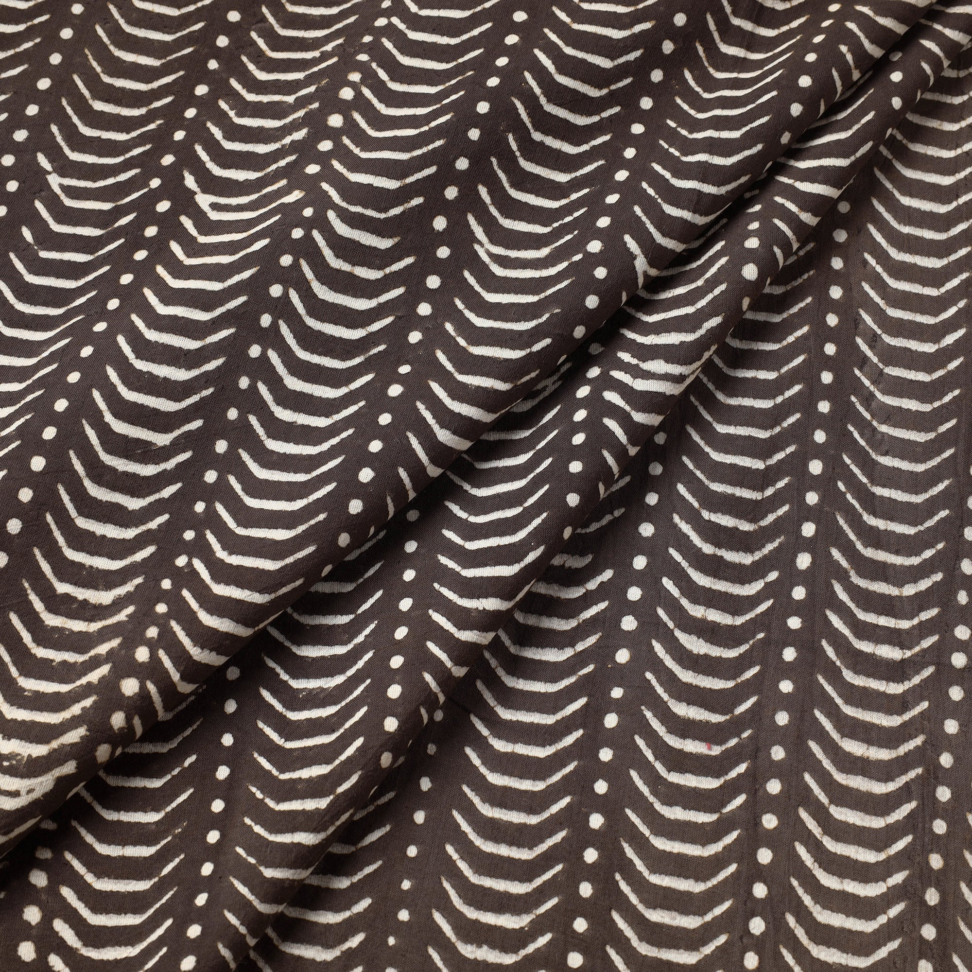 HAVELI CHRONICLES Brown - Pipad Block Printed Cotton Fabric - view 2