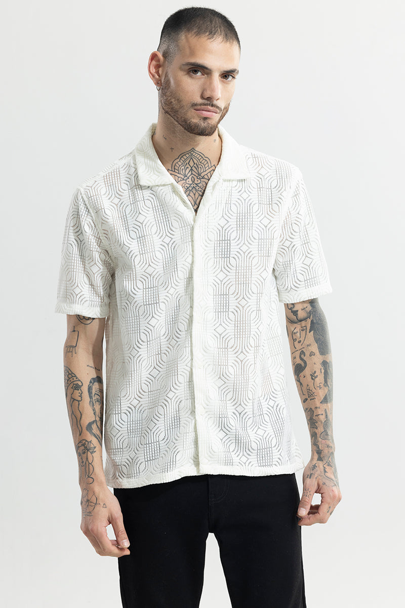SNITCH Curvy Quad Cream Hakoba Shirt - view 5