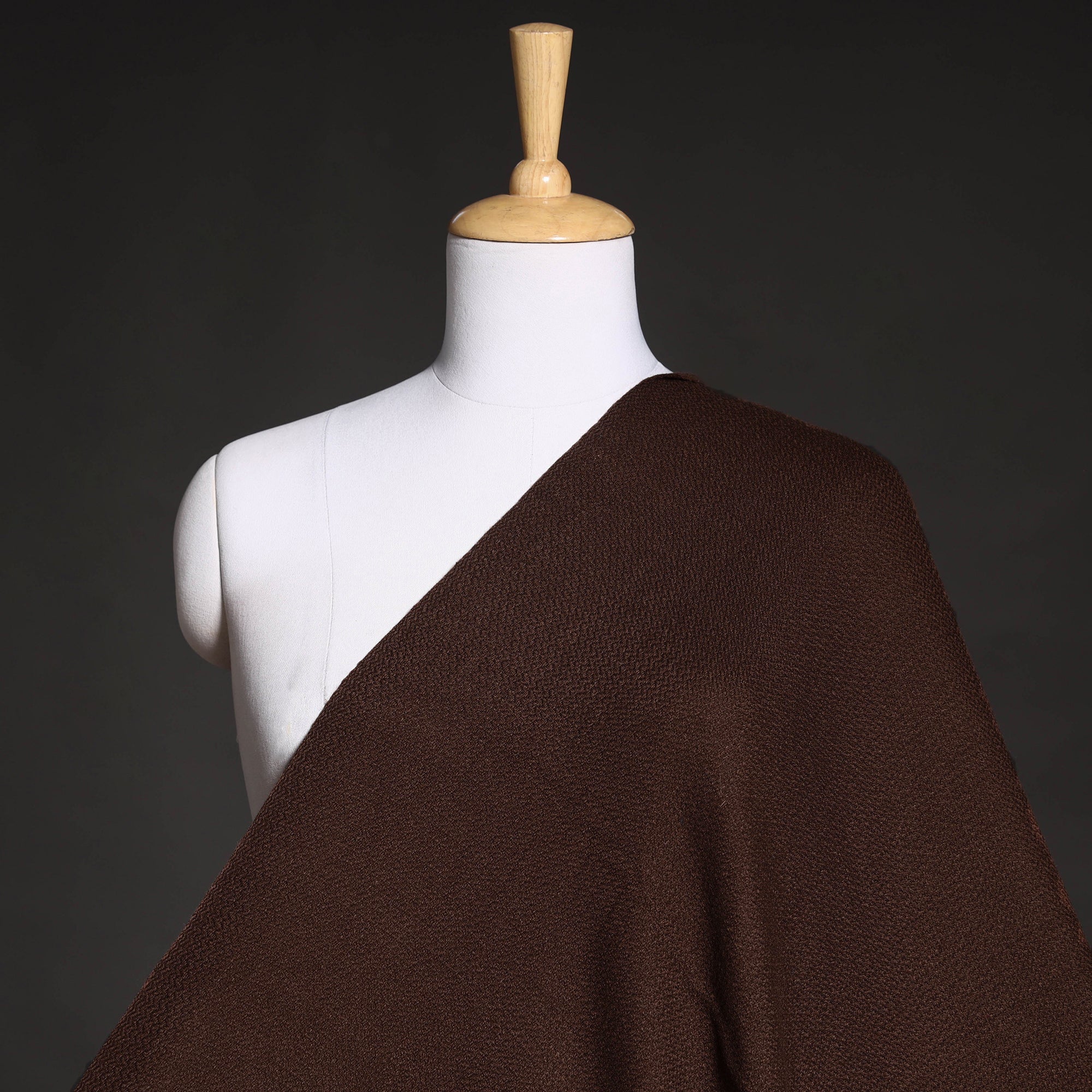 KILMORA Brown - Kumaun Handwoven Merino Woollen Fabric 02 - view 2