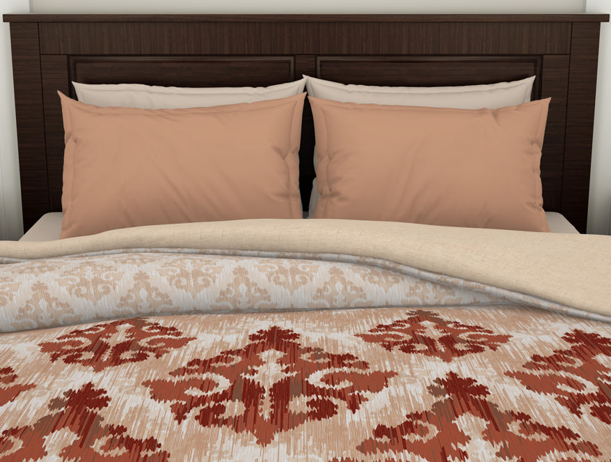 Spaces India Ornate Wheat - Beige 100% Cotton Shell Double Quilt / AC Comforter - Reagalis By Spaces - view 4