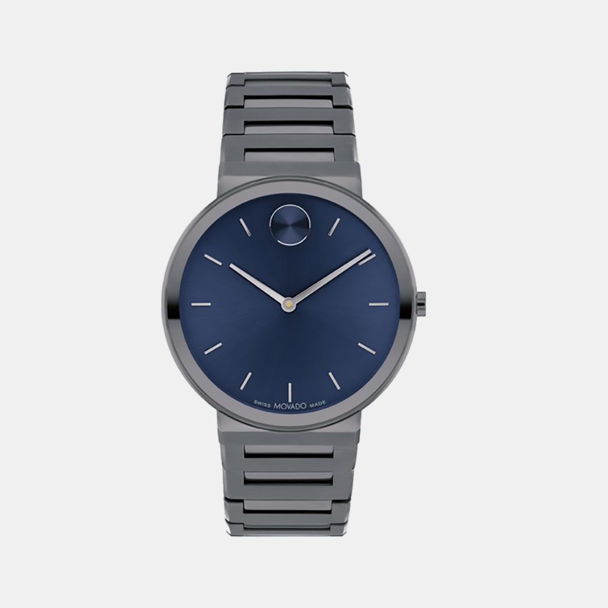 Movado Bold Men Quartz Blue Dial Analog Stainless Steel Watch 3601076