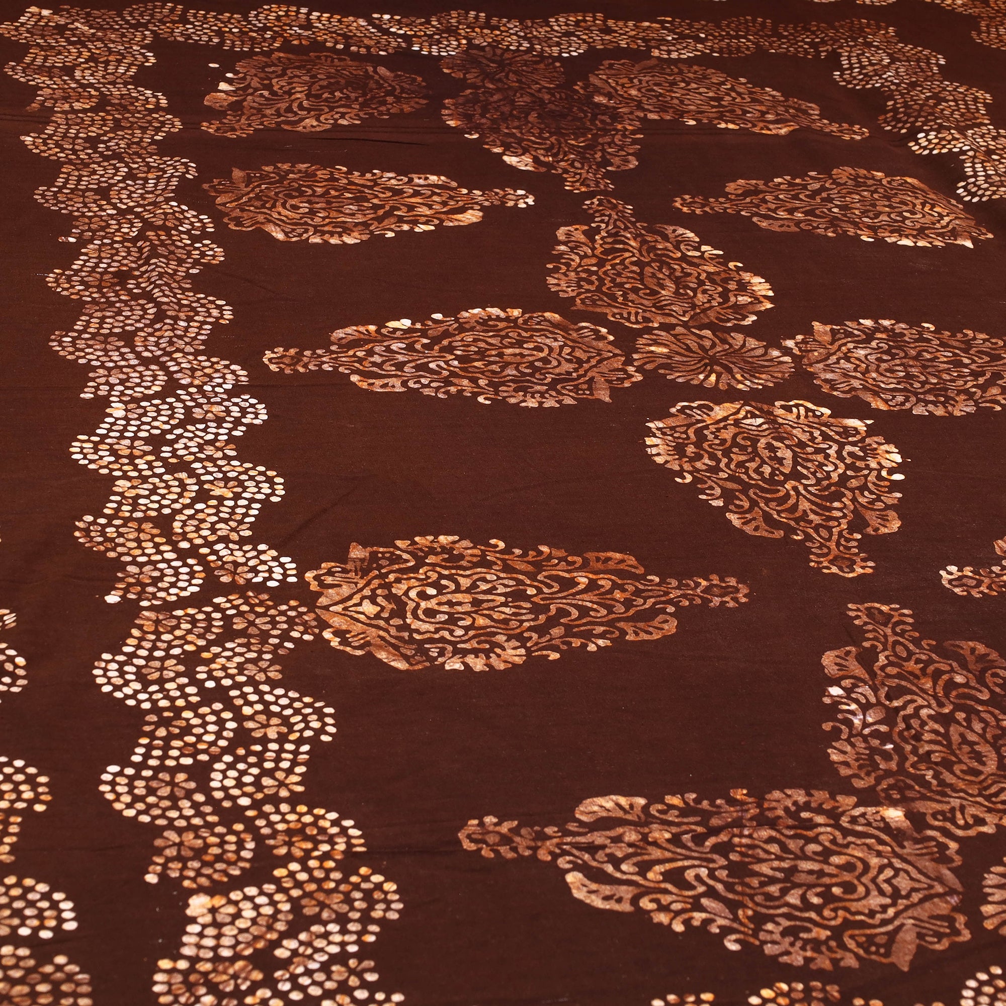 BATIK BY MD. SHARIFF Brown - Cotton Hand Batik Print Single Bedsheet (91 x 57 ) 14 - view 2