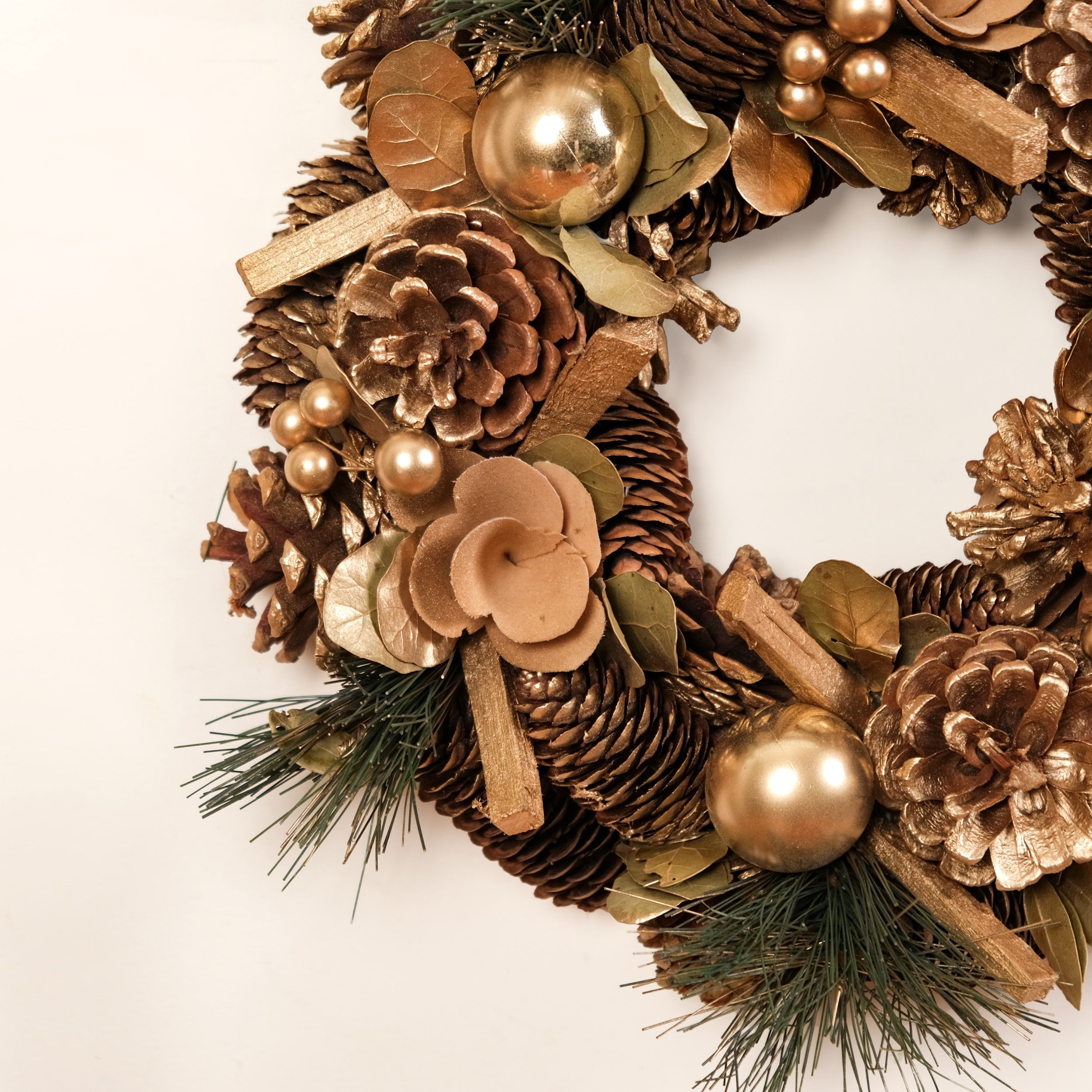 Nestasia Golden Forest Sustainable Decorative Wreath - view 3