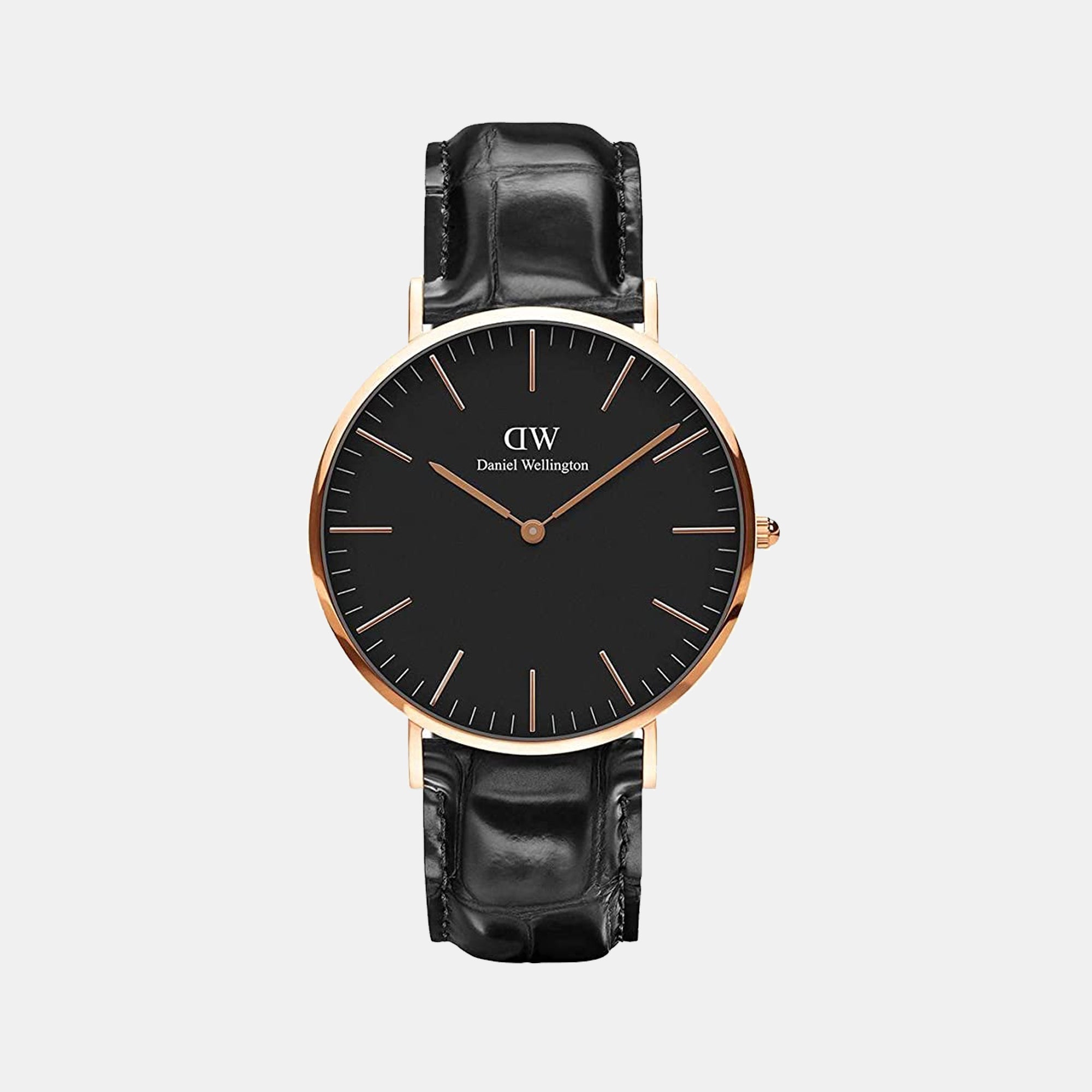 Daniel Wellington Classic Men Quartz Black Dial Analog Leather Watch DW00100129K
