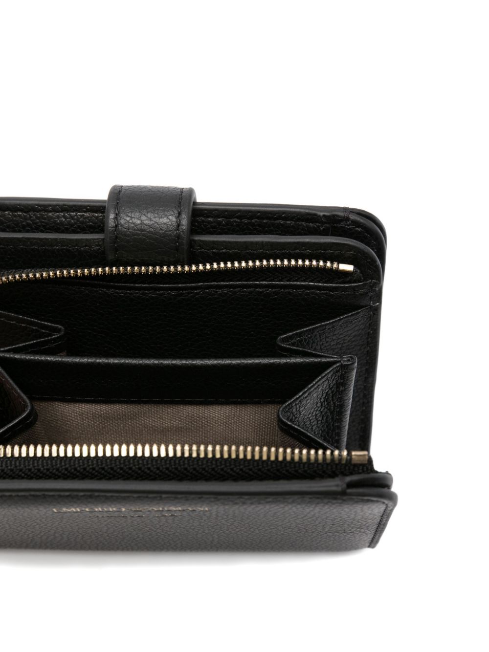 Emporio Armani Tumbled-Leather Bi-Fold Wallet - view 2