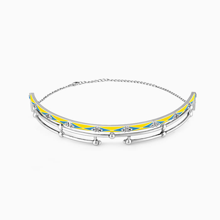 GIVA Jewellery Oxidised Silver Vintage Torque Necklace