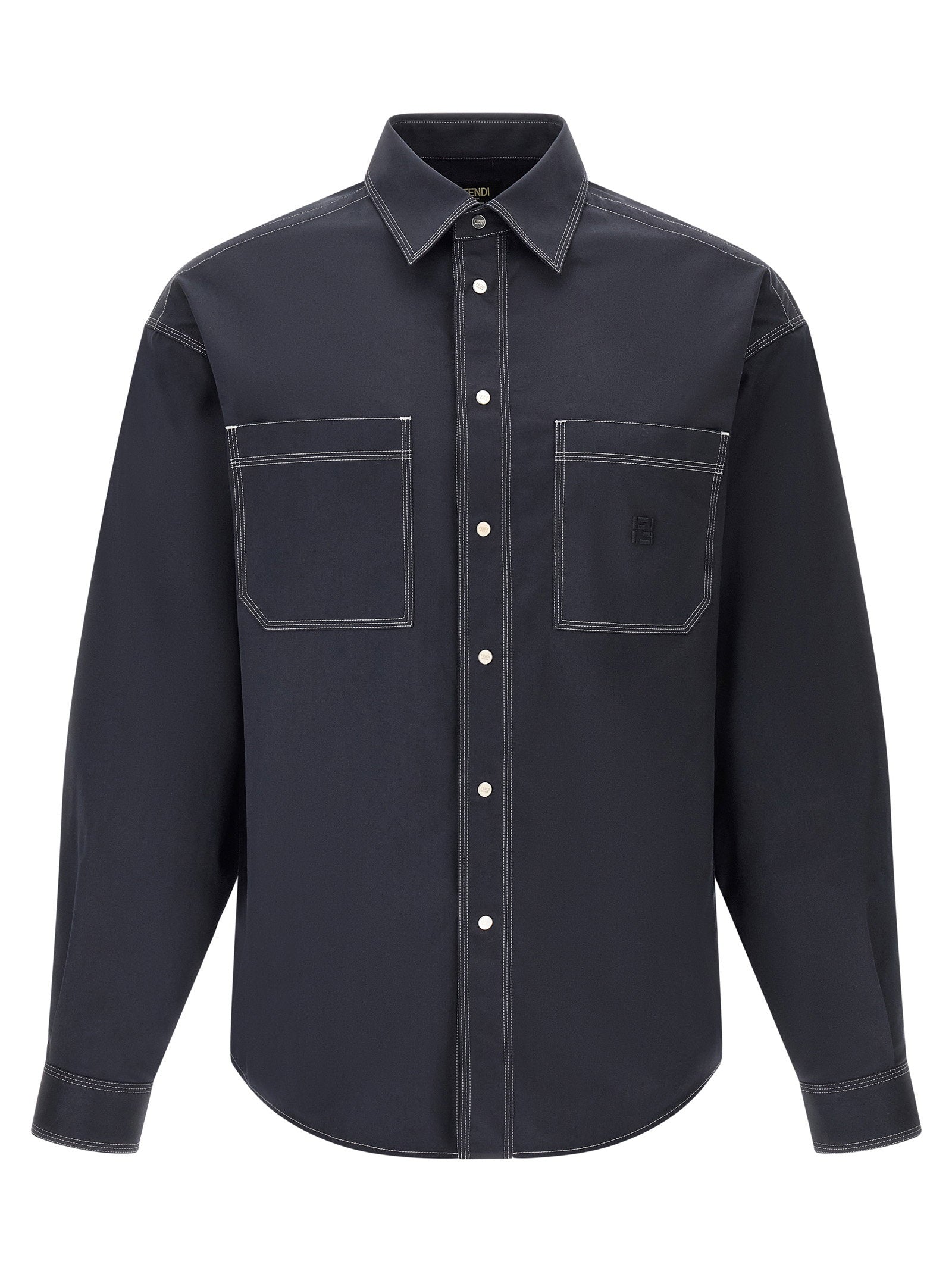 Fendi Ff Selleria Logo Shirt – 100% cotton