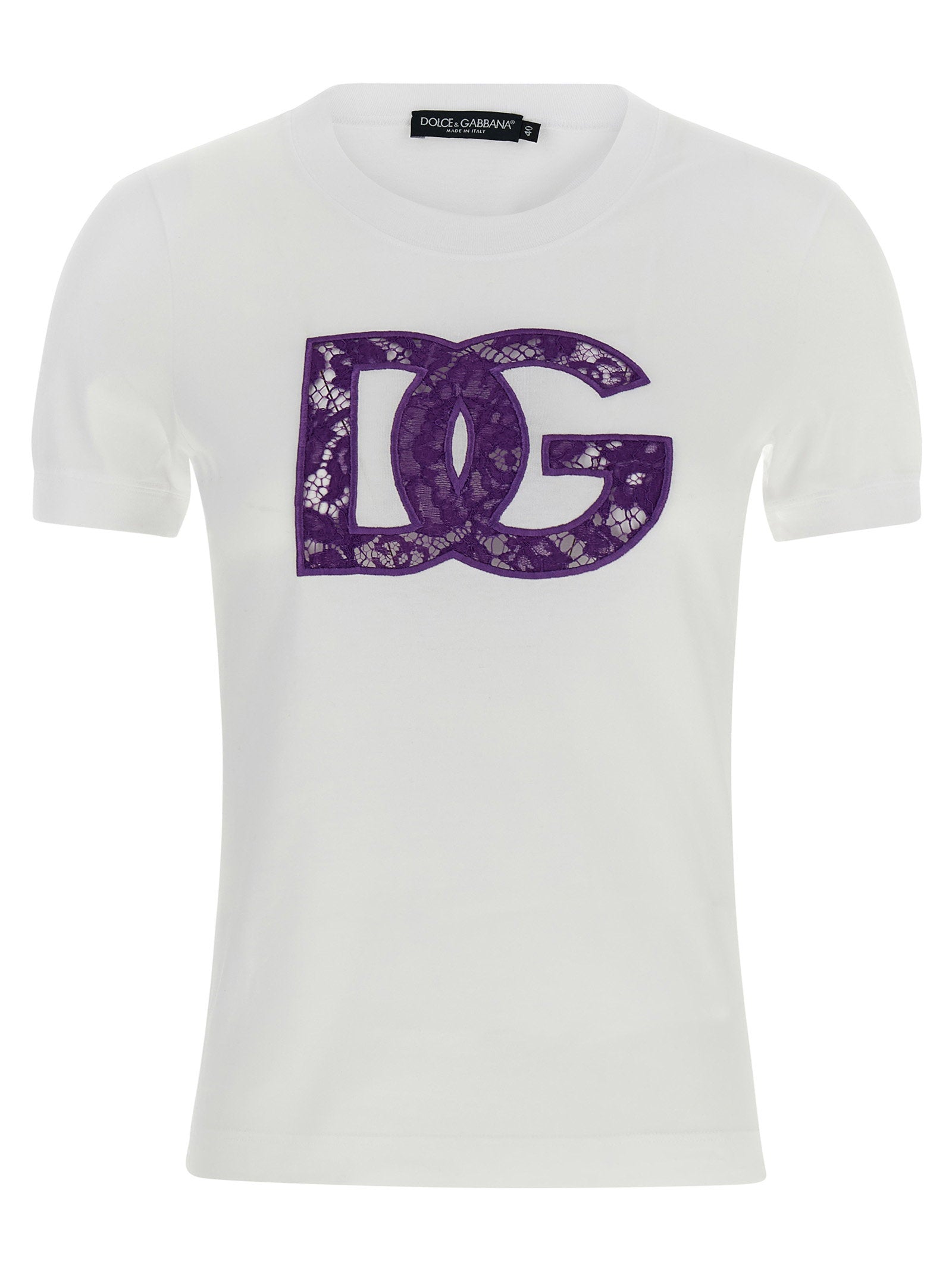 Dolce & Gabbana Lace T-shirt – 100% cotton