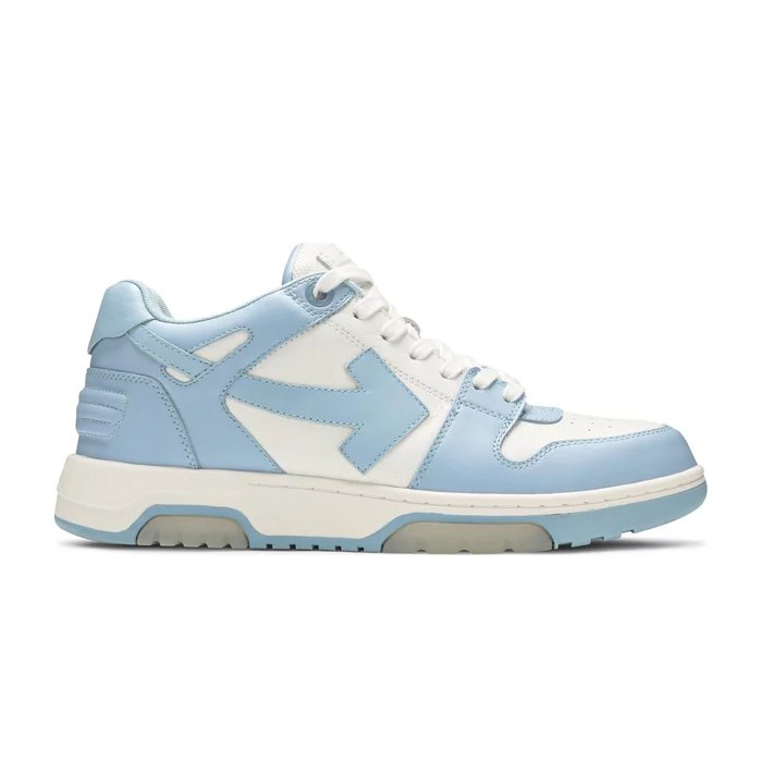 HYPE ELIXIR Off-White Out Of Office Calf Leather White Baby Blue